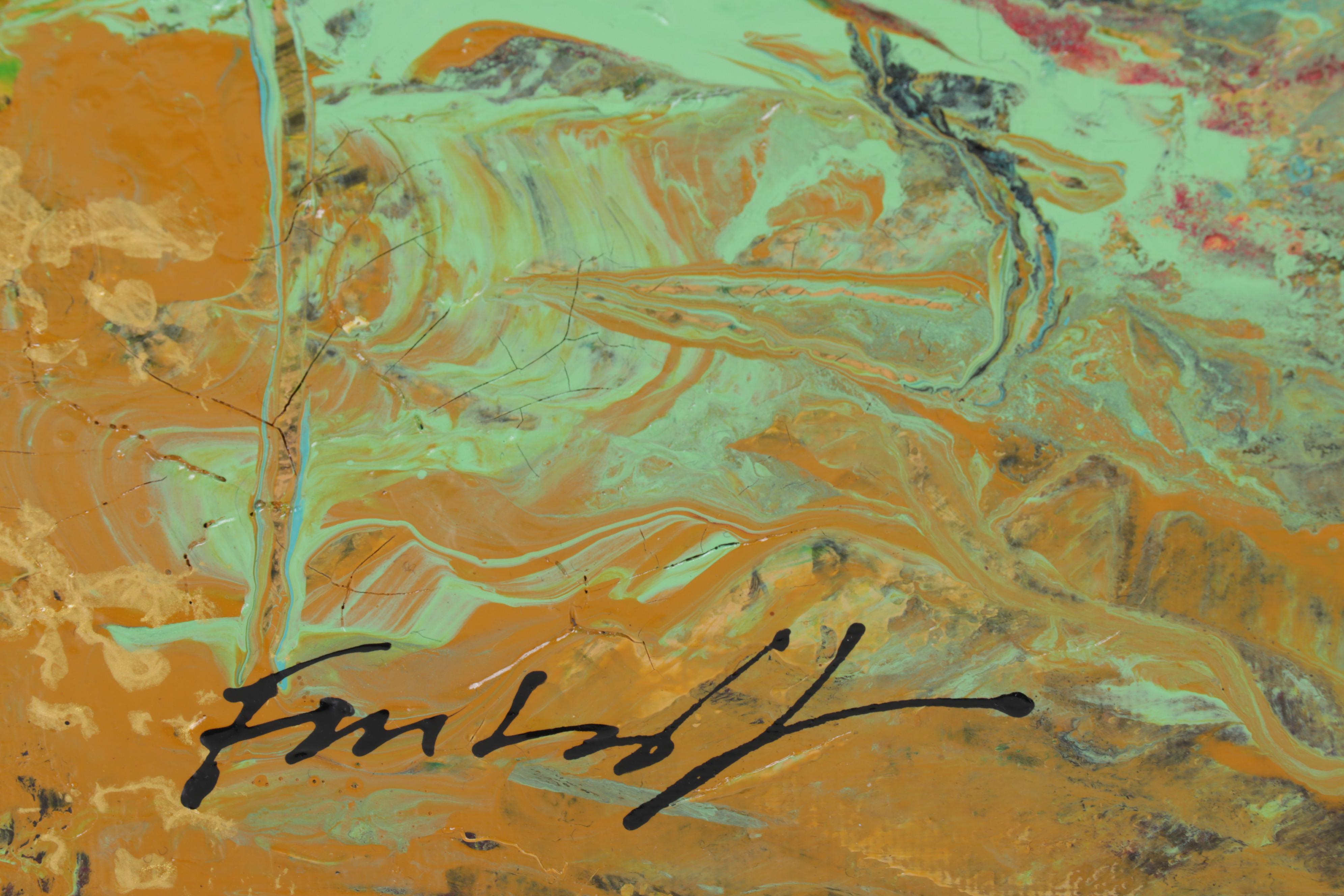 Farshad Lanjani Abstract Acrylic Painting, 21st Century