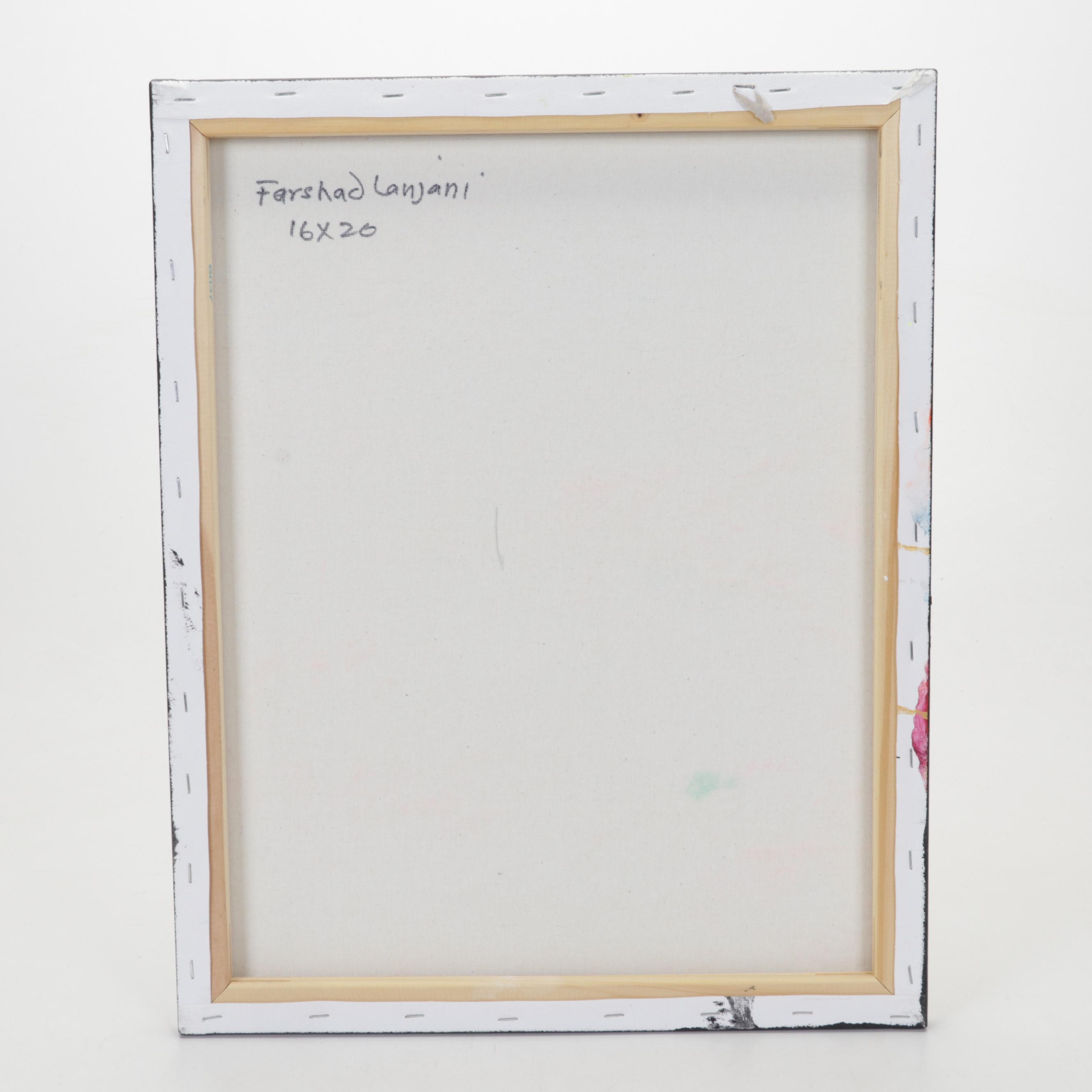 Farshad Lanjani Abstract Acrylic Painting, 21st Century