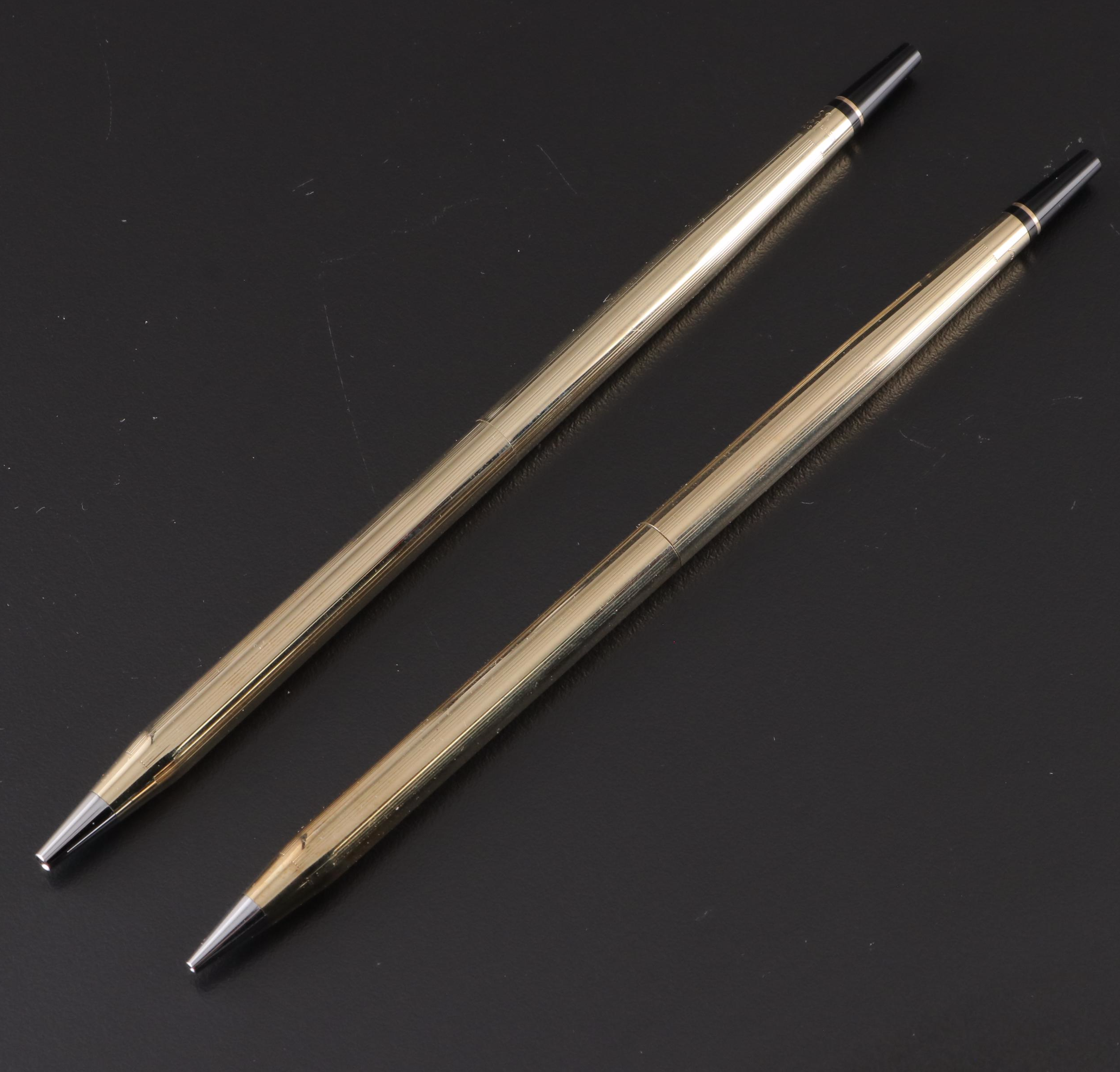 Tiffany & Co. and Other Silver Plate Letter Openers with Cross Pen and Pencil