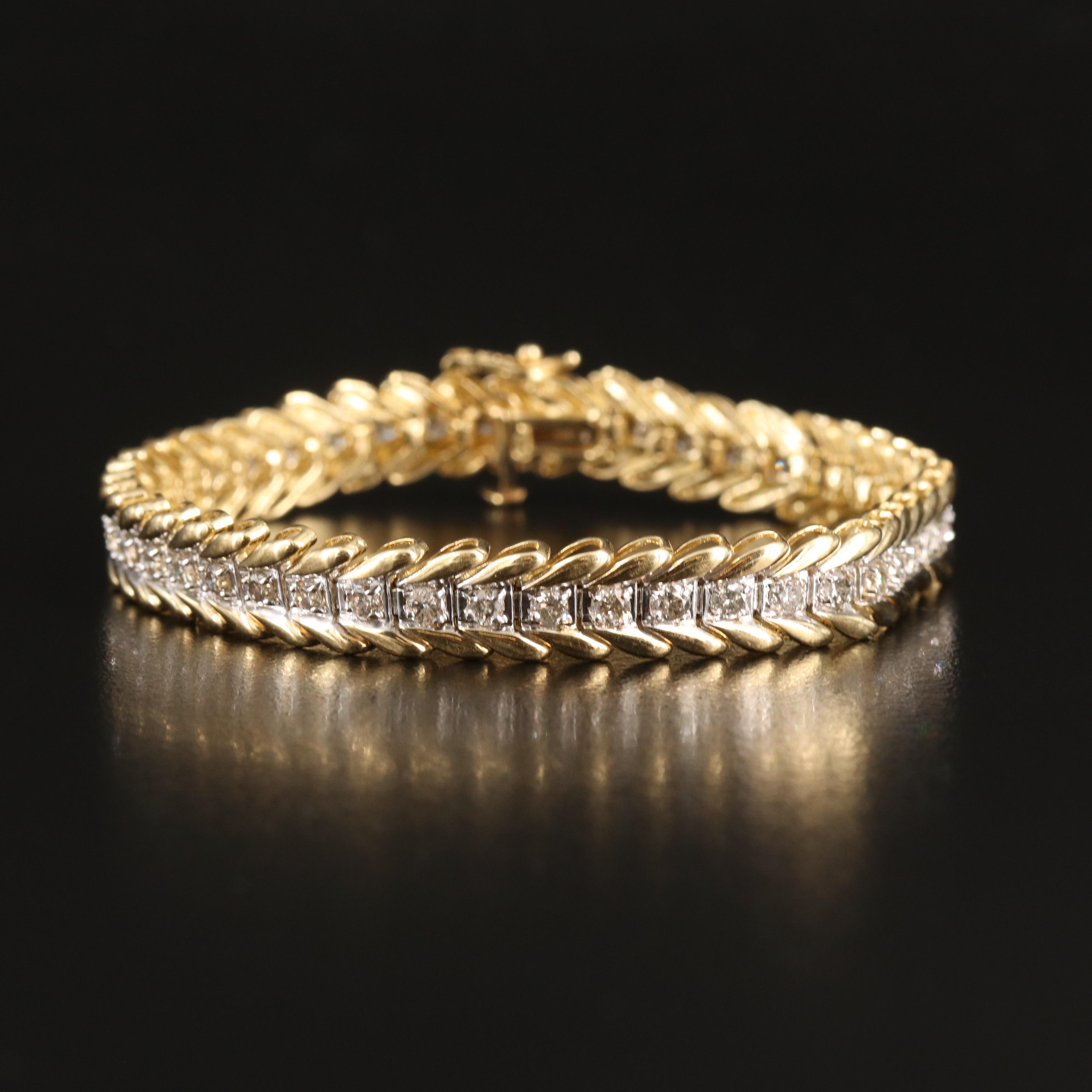 14K 3.00 CTW Diamond Link Bracelet