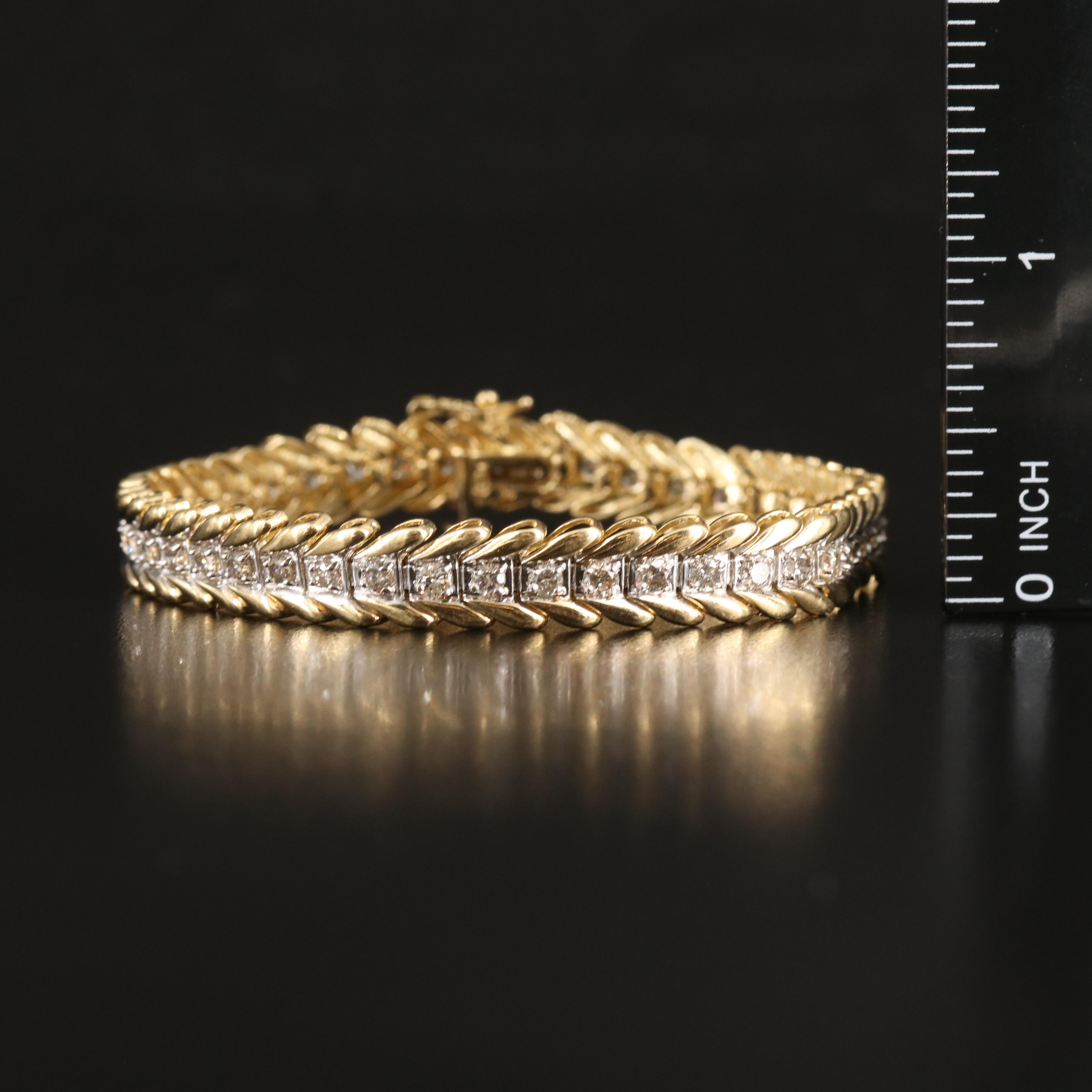 14K 3.00 CTW Diamond Link Bracelet