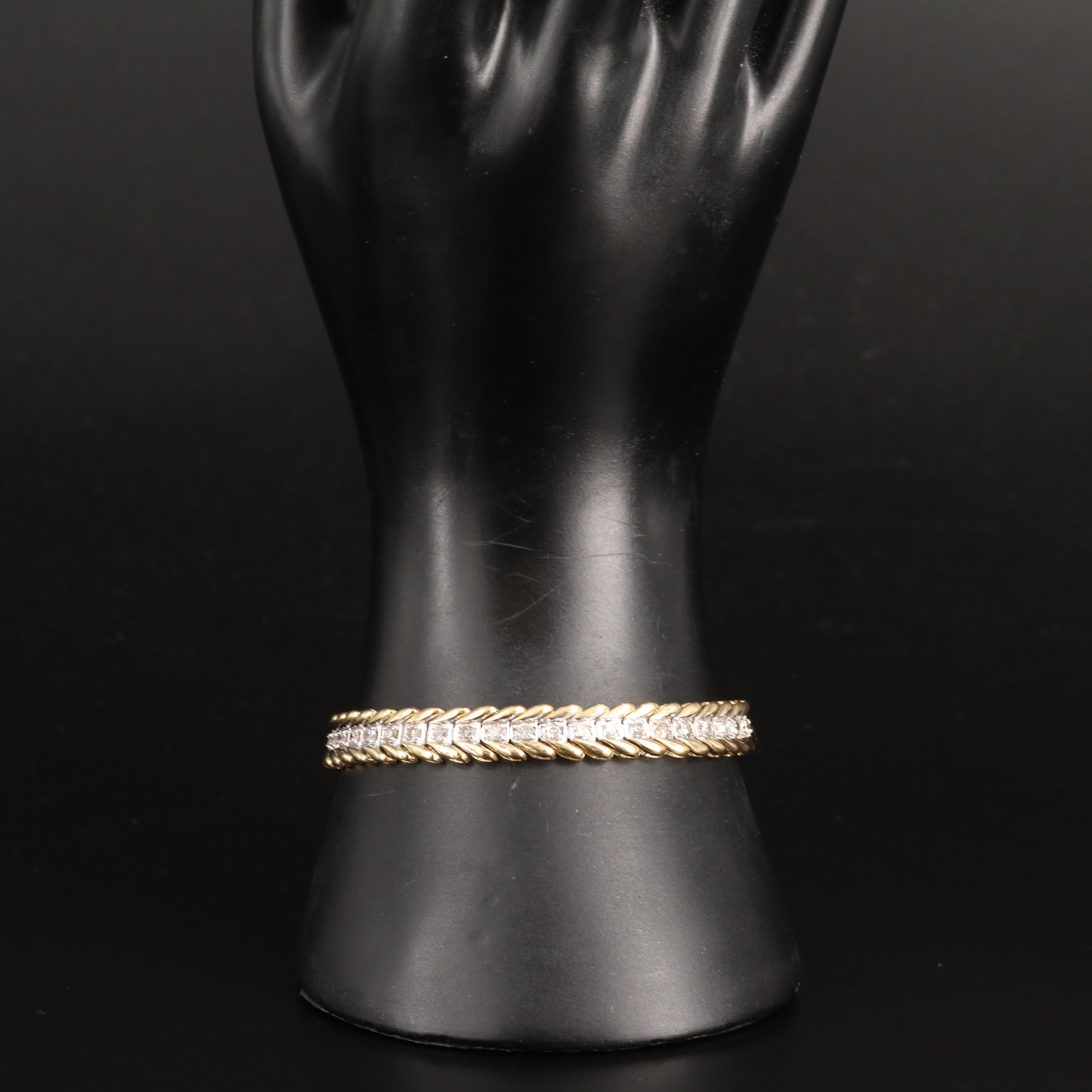 14K 3.00 CTW Diamond Link Bracelet