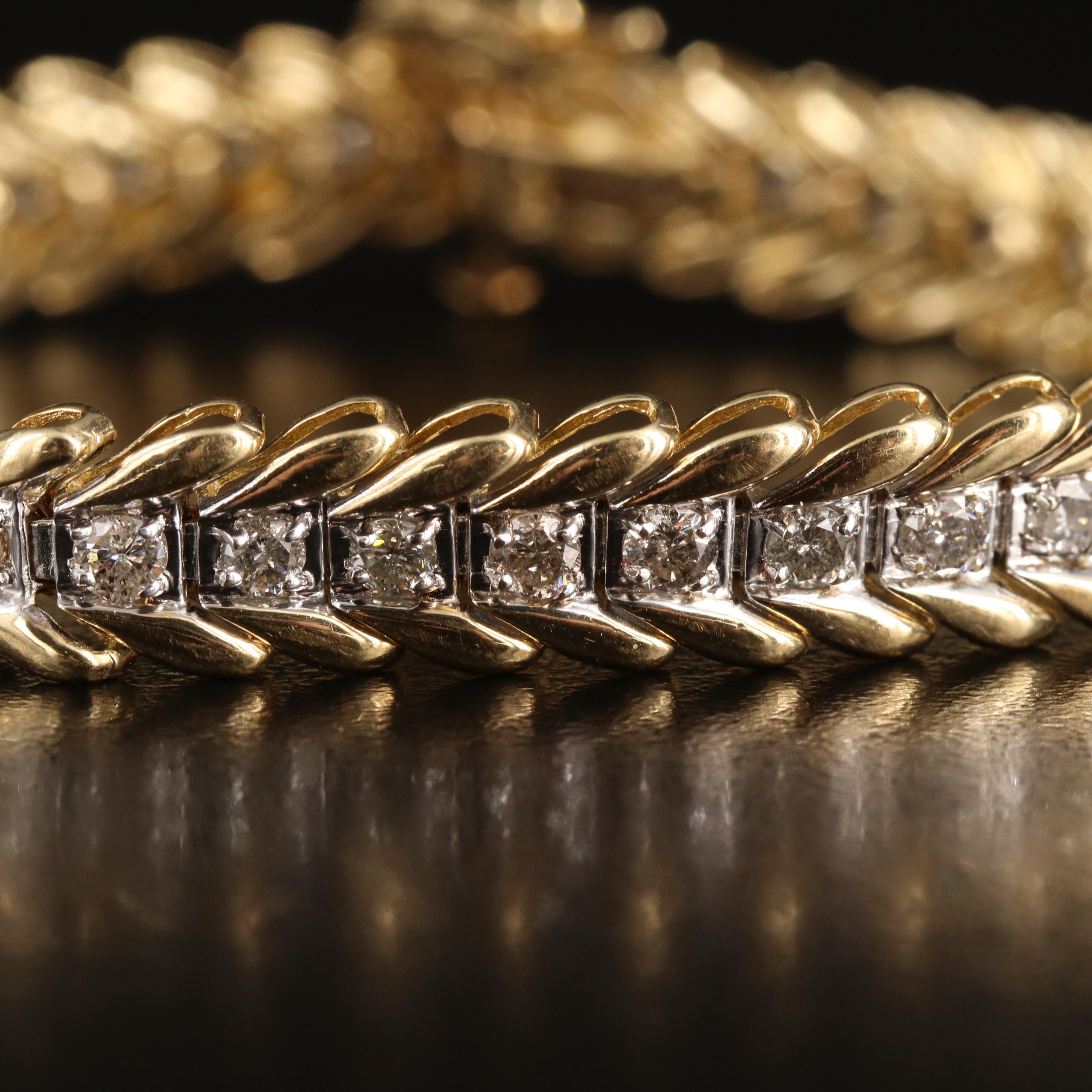14K 3.00 CTW Diamond Link Bracelet