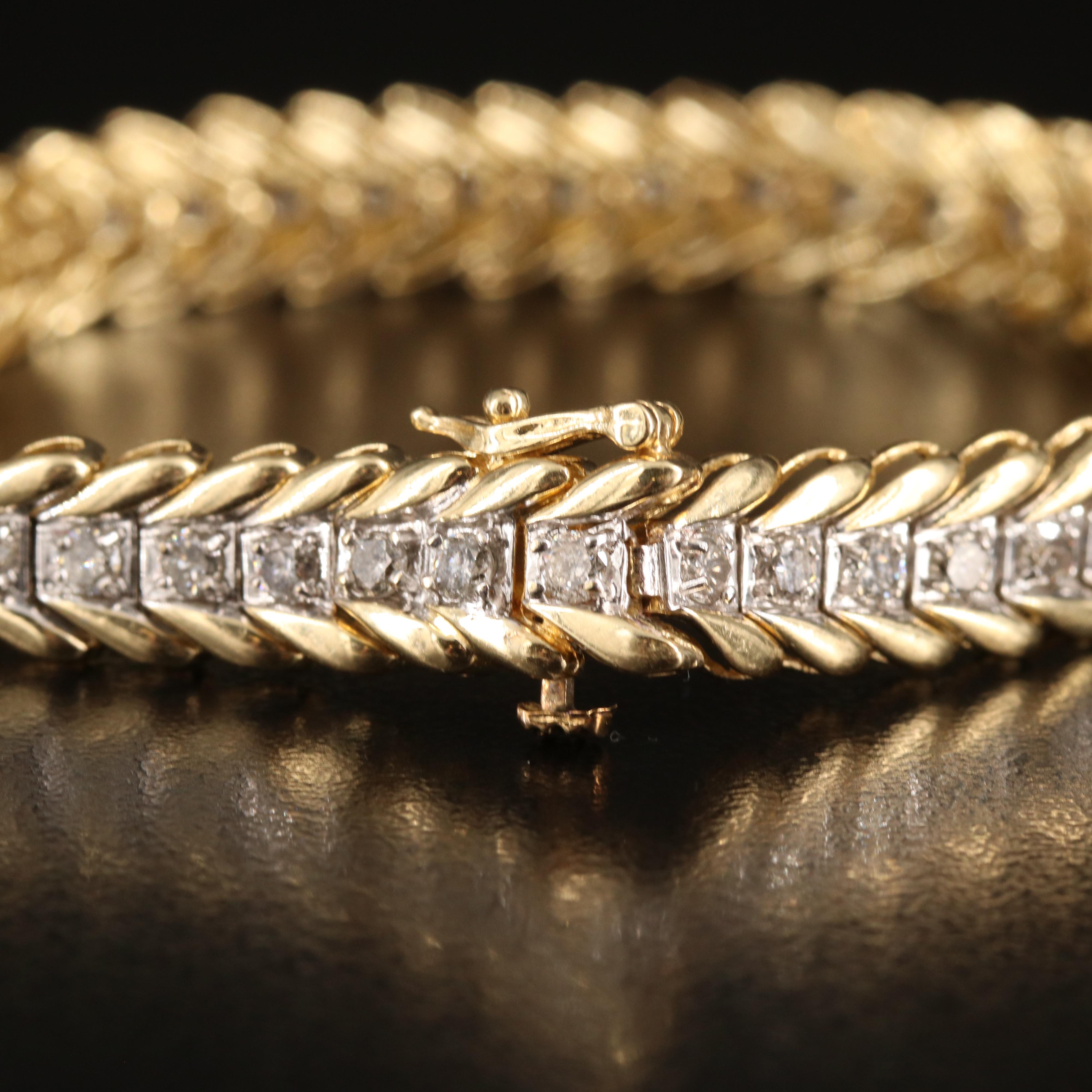 14K 3.00 CTW Diamond Link Bracelet