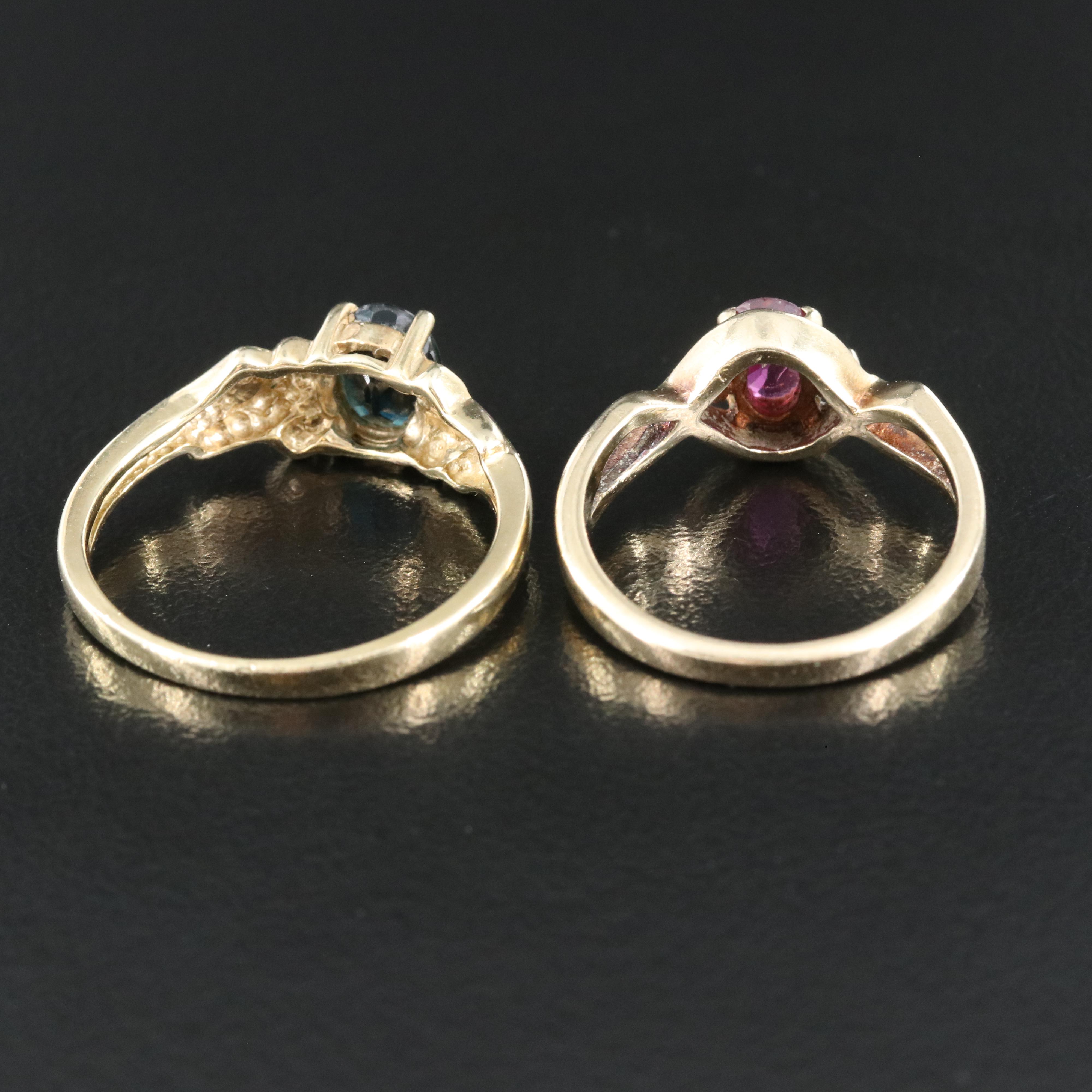 10K Rings Including Sapphire, Diamond and Ruby