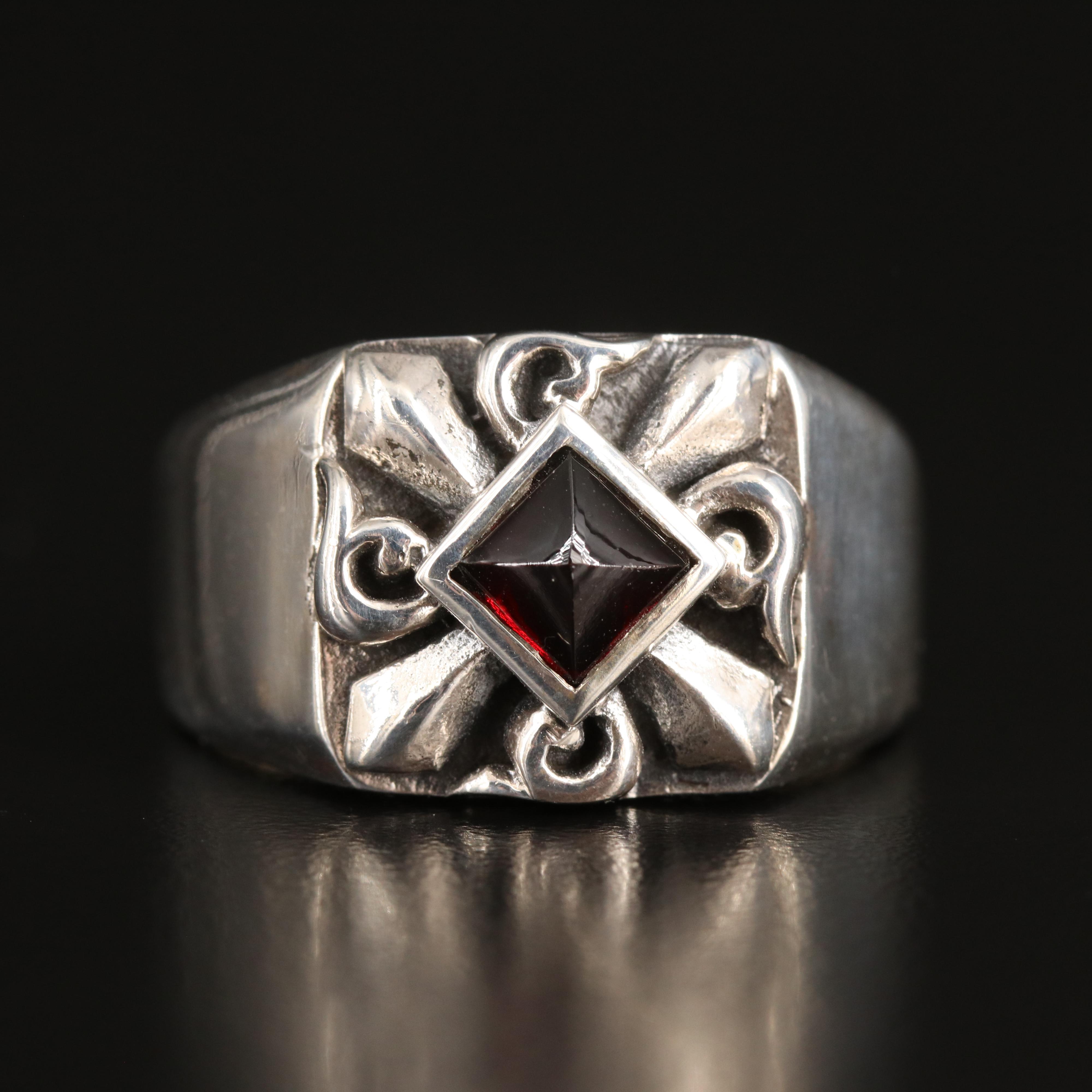 Sterling Garnet Ring