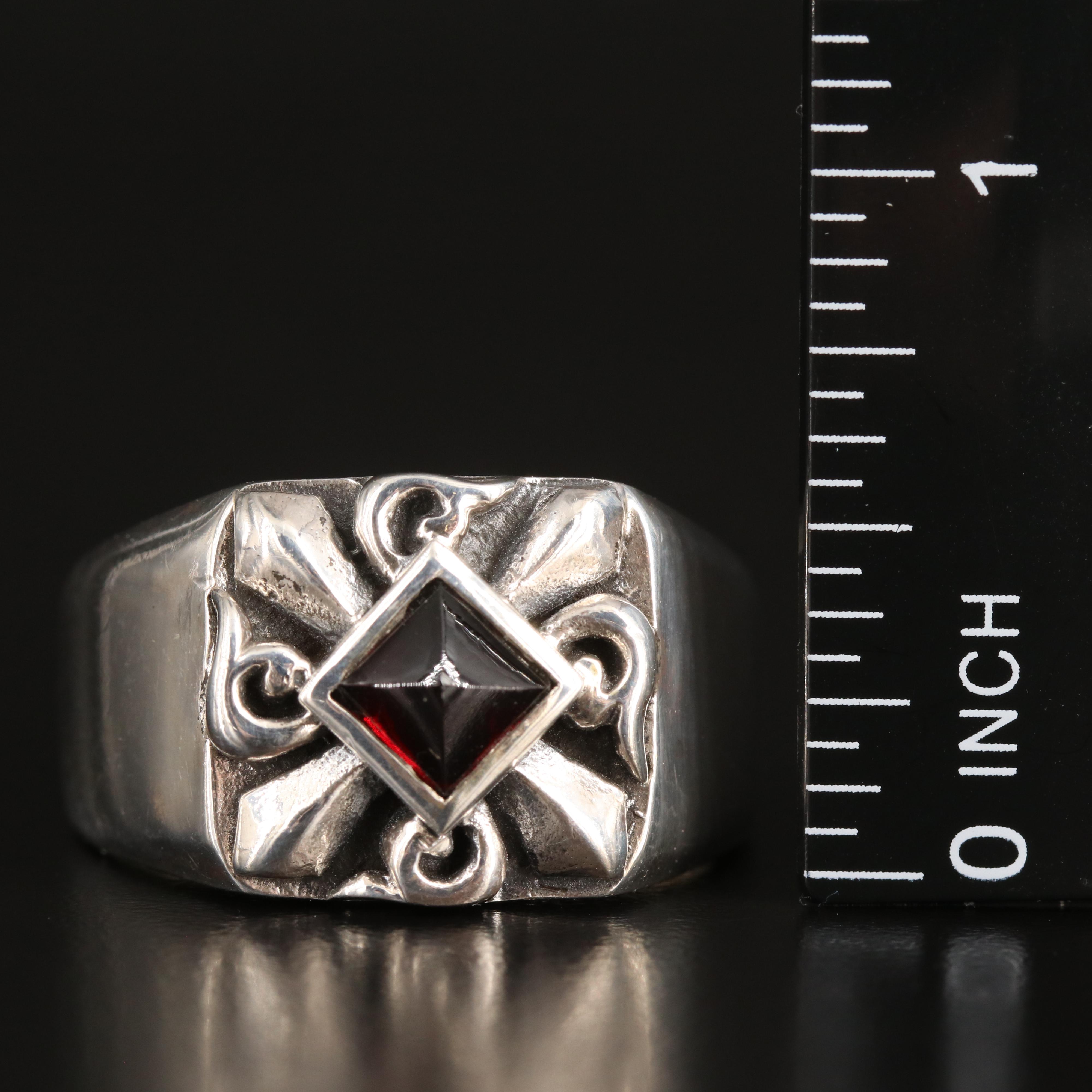 Sterling Garnet Ring