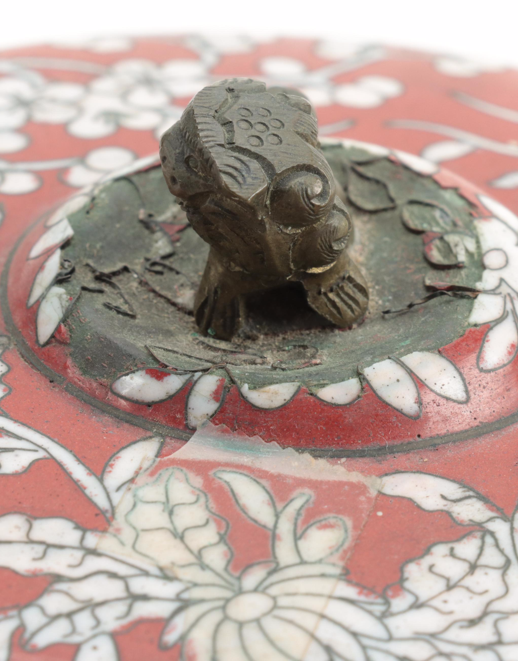 Plastic and Metal Buttons in Chinese Cloisonné Box