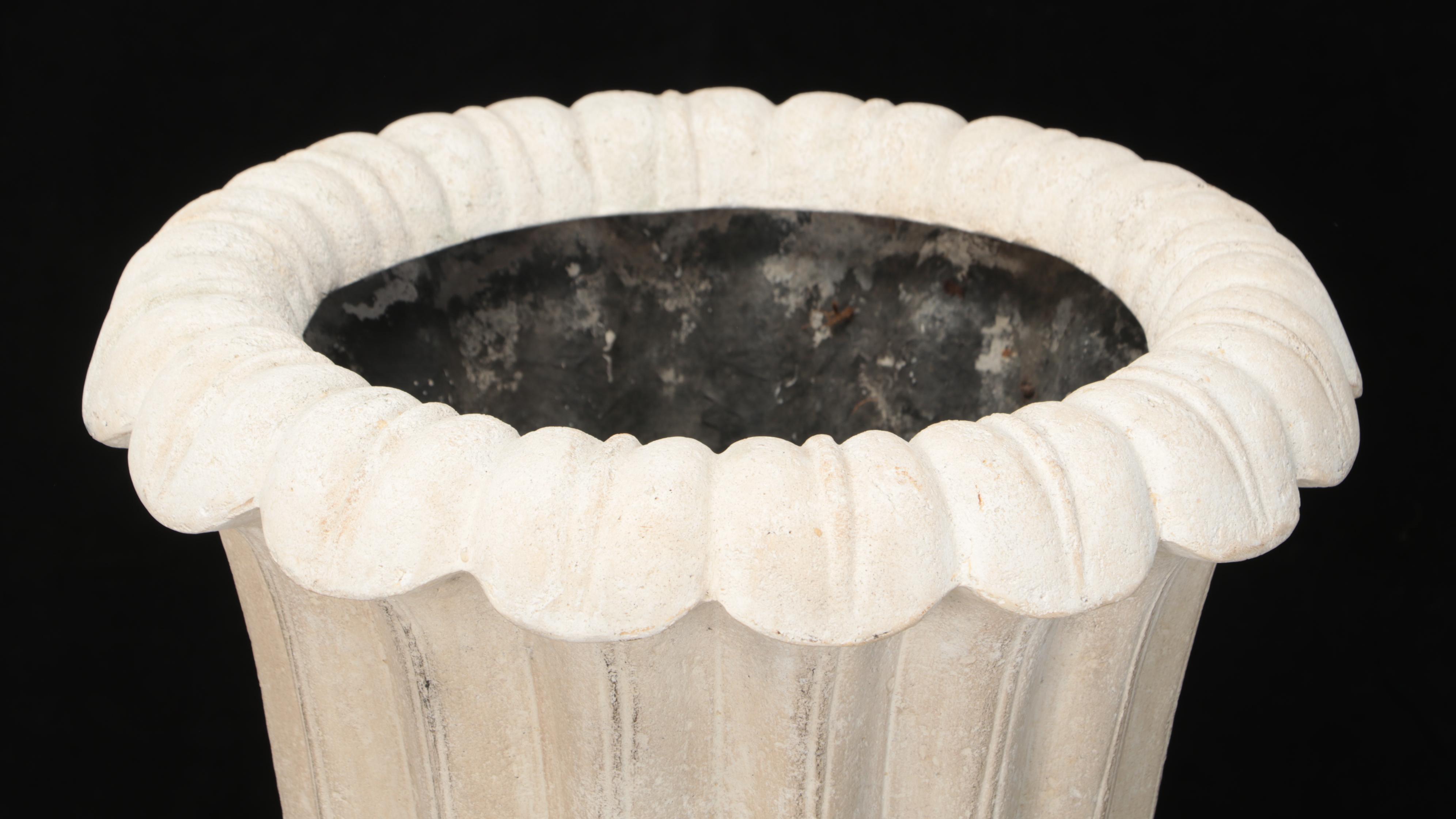 Mold Cast Plaster Neoclassical Urn Planter