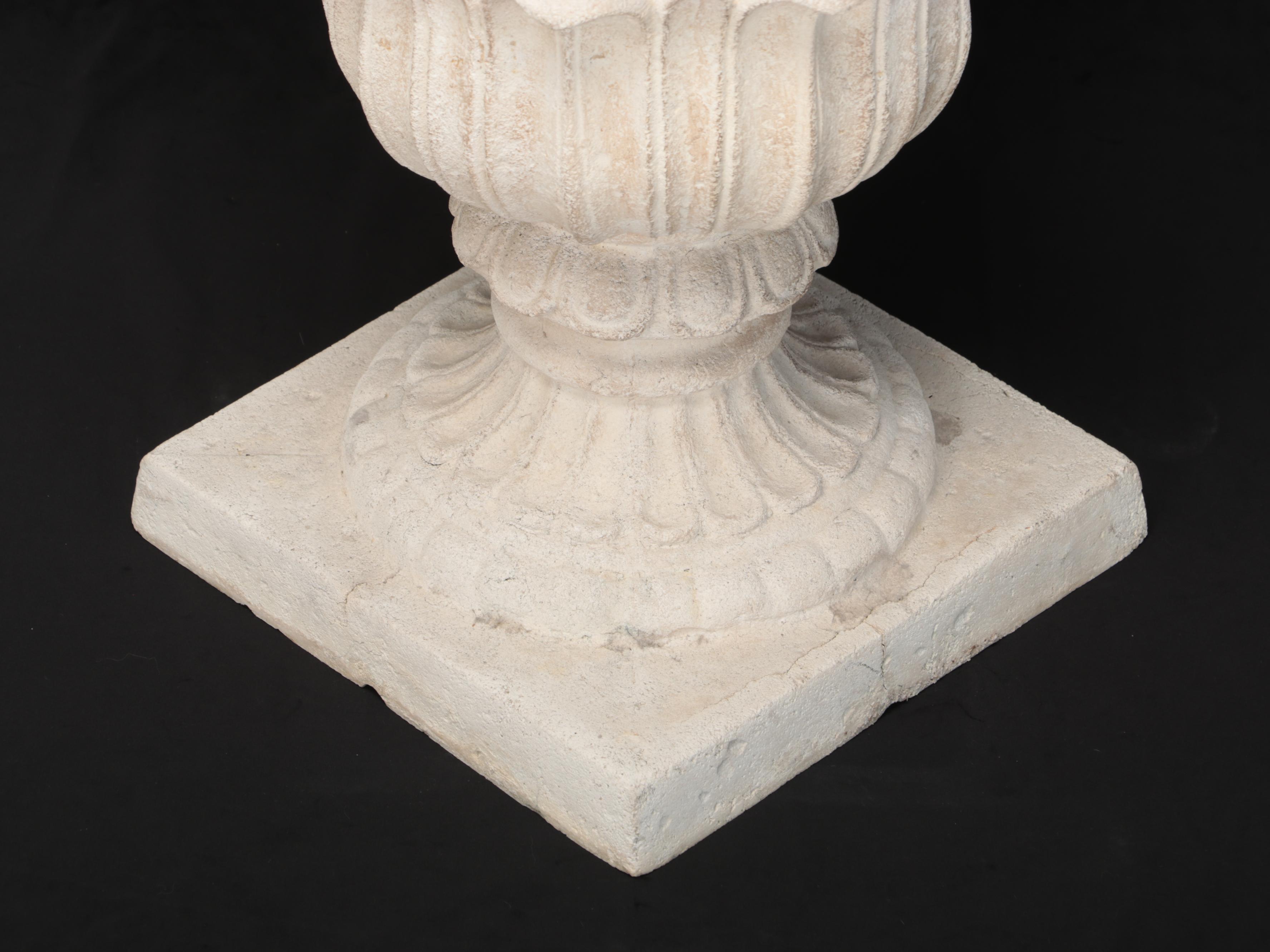 Mold Cast Plaster Neoclassical Urn Planter