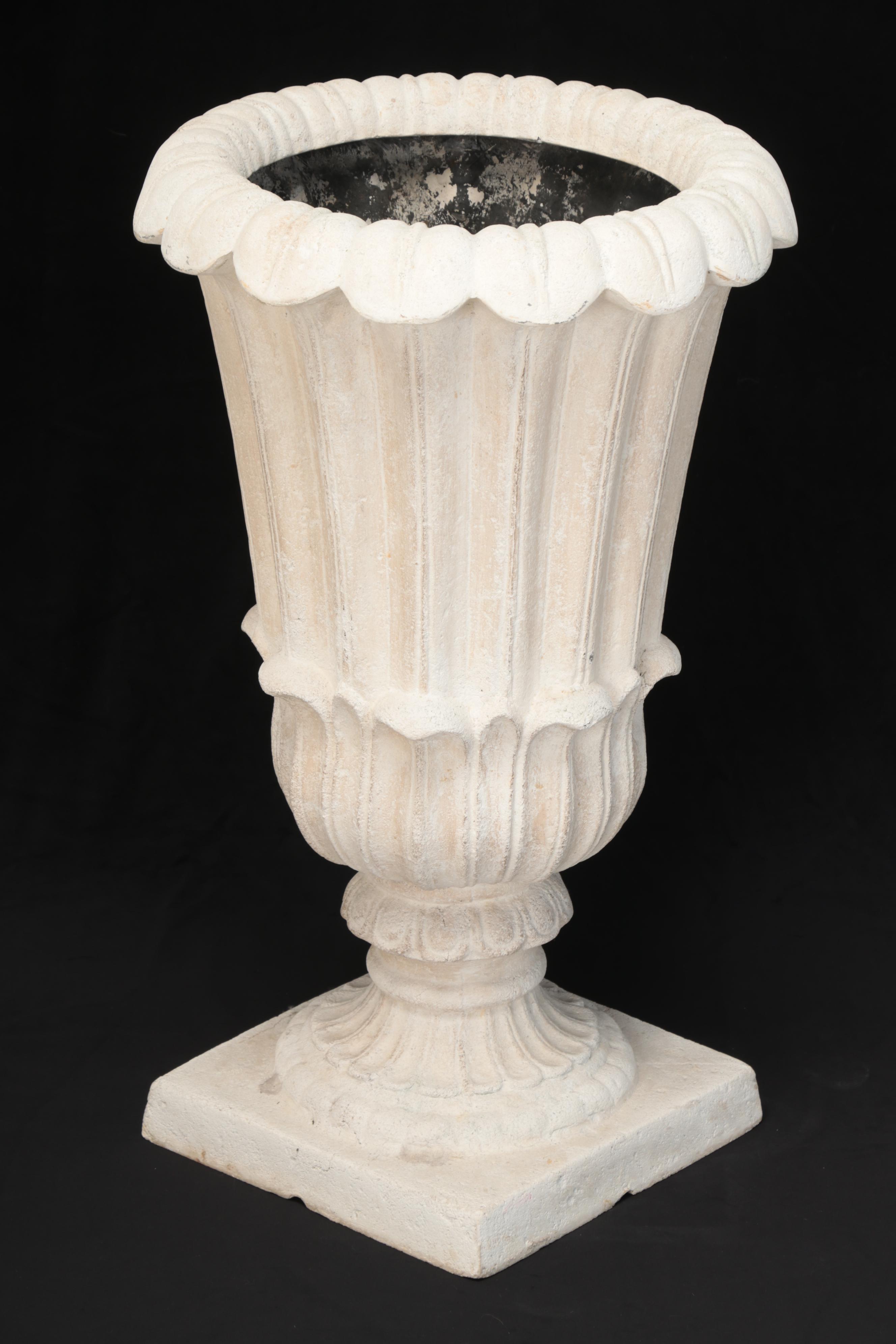 Mold Cast Plaster Neoclassical Urn Planter