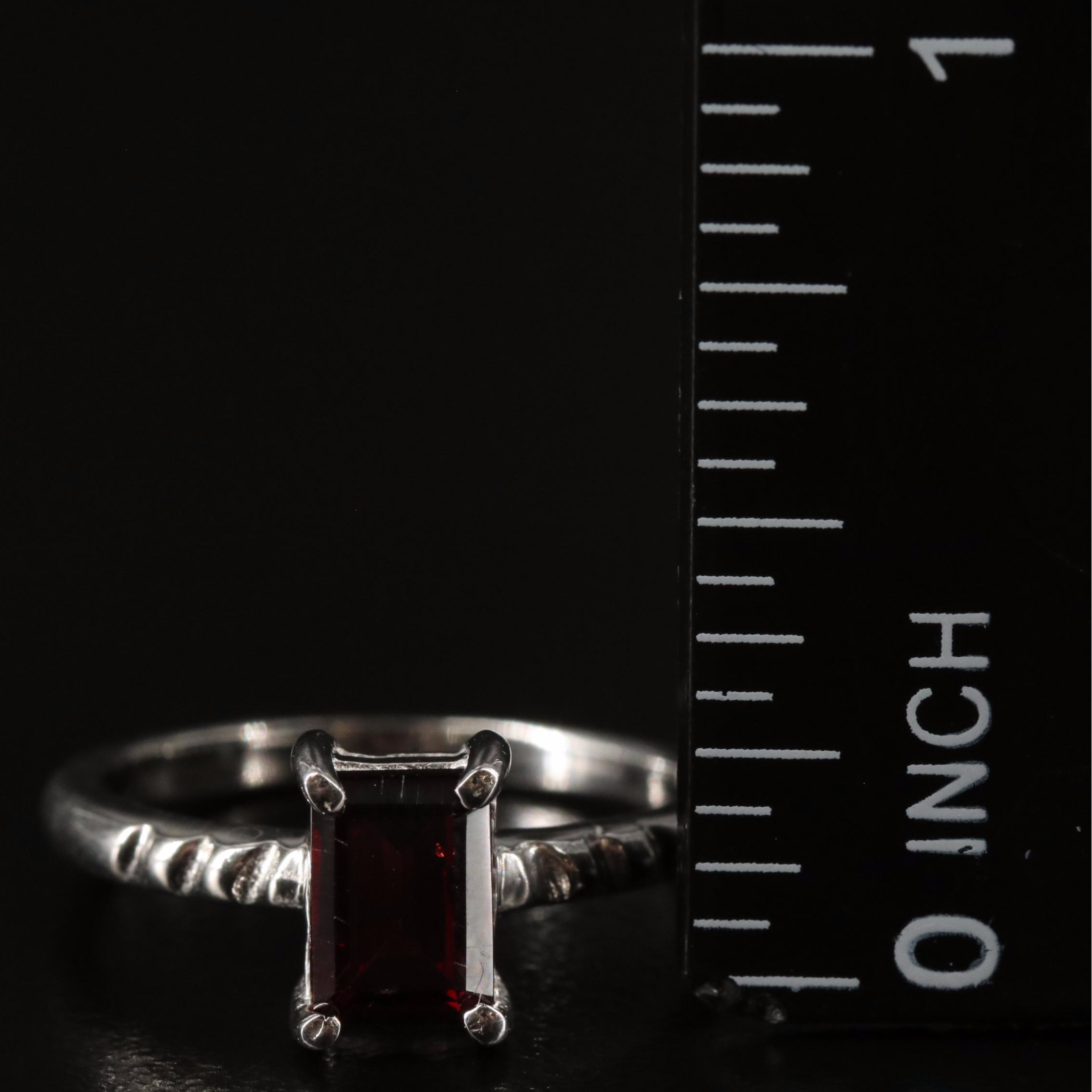 Sterling Garnet Ring