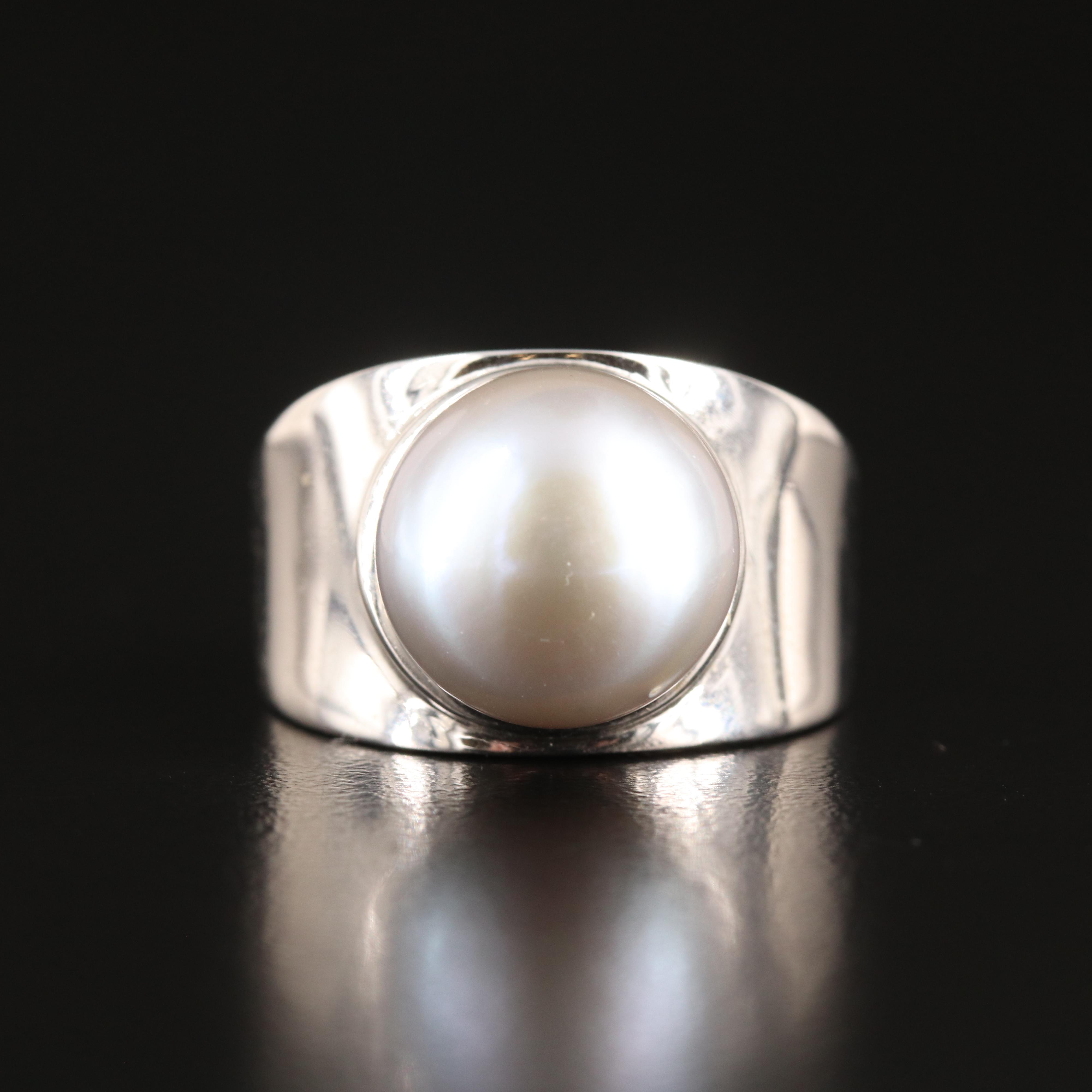 Sterling Pearl Ring