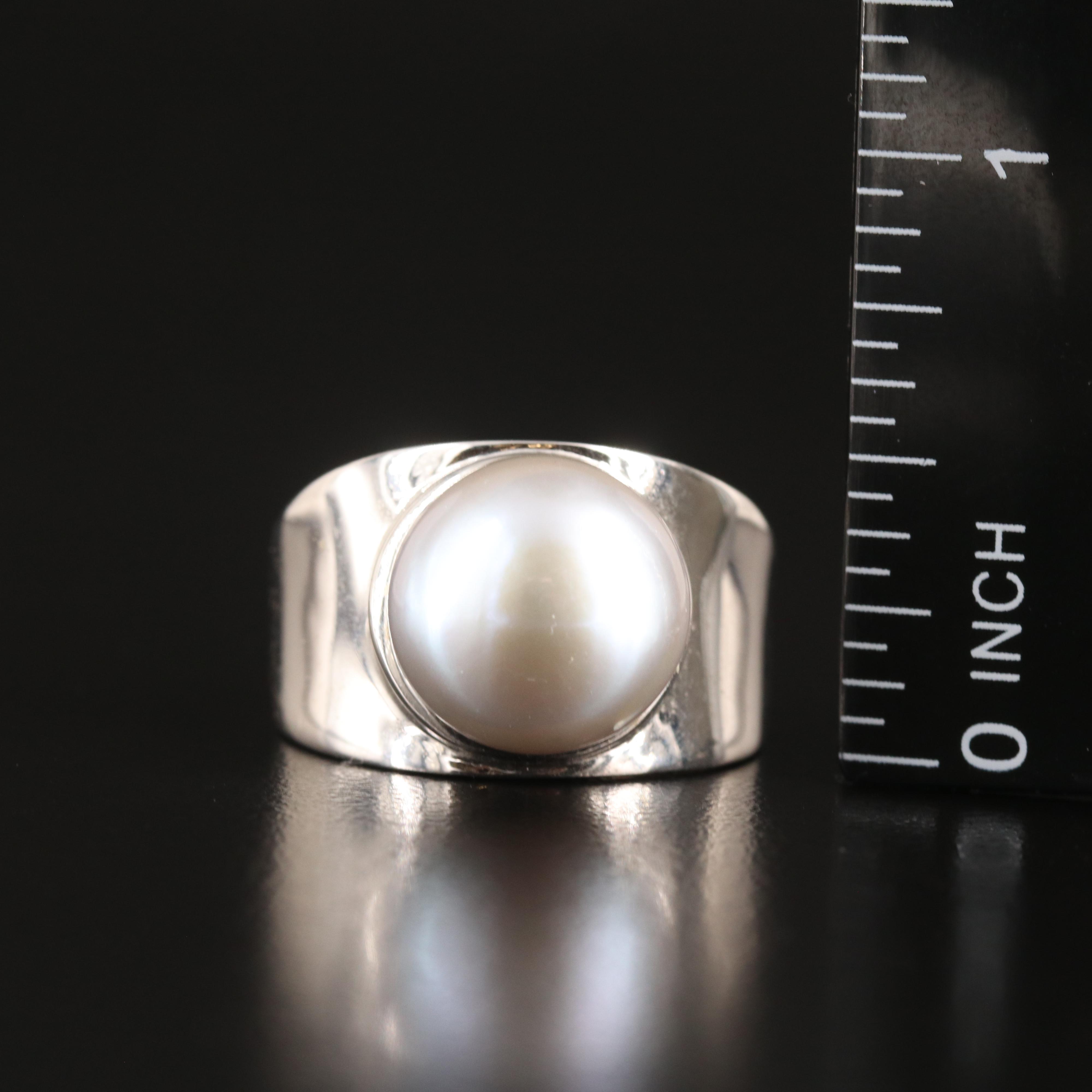 Sterling Pearl Ring