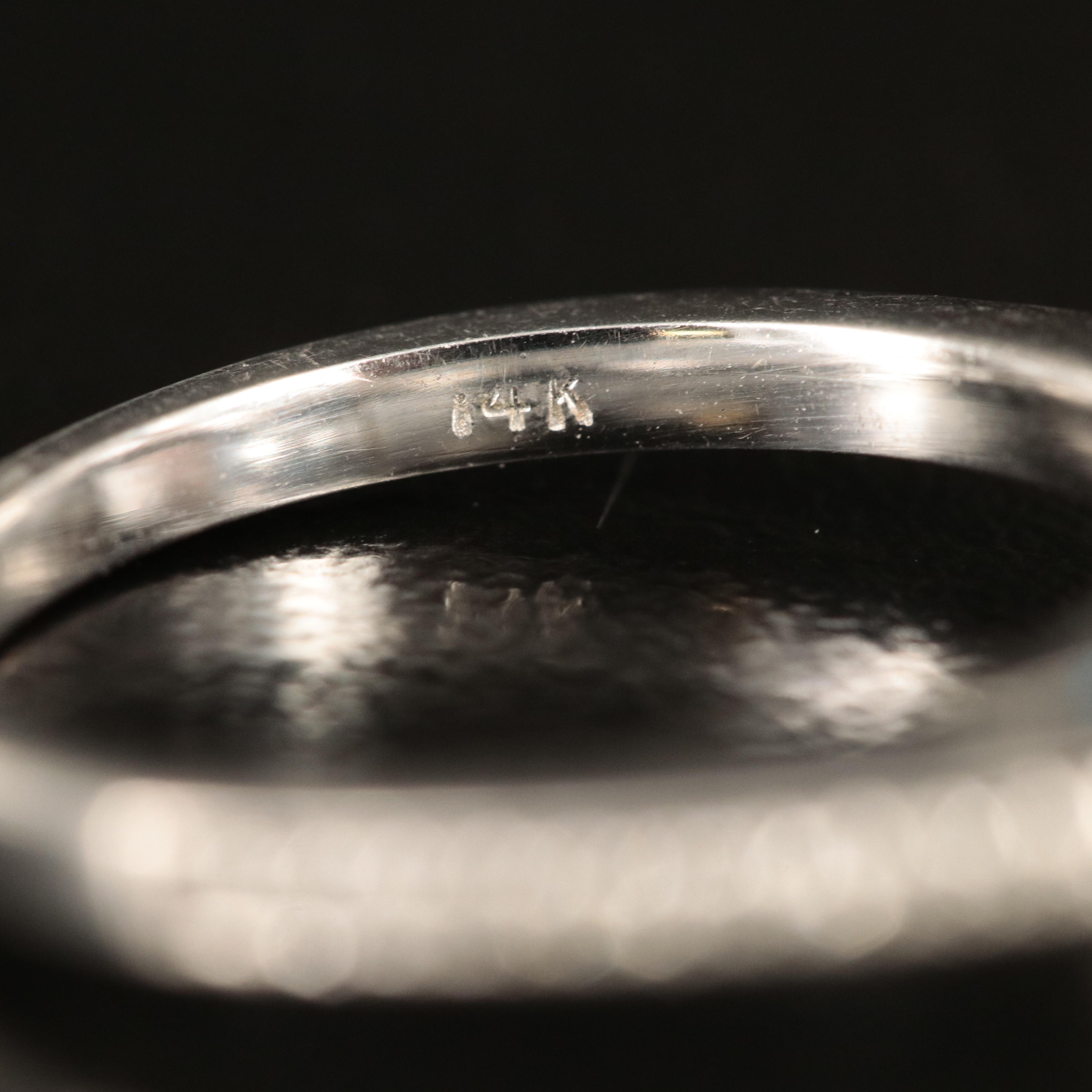 14K 1.01 CTW Diamond Ring with Fancy Vivid Blue Center