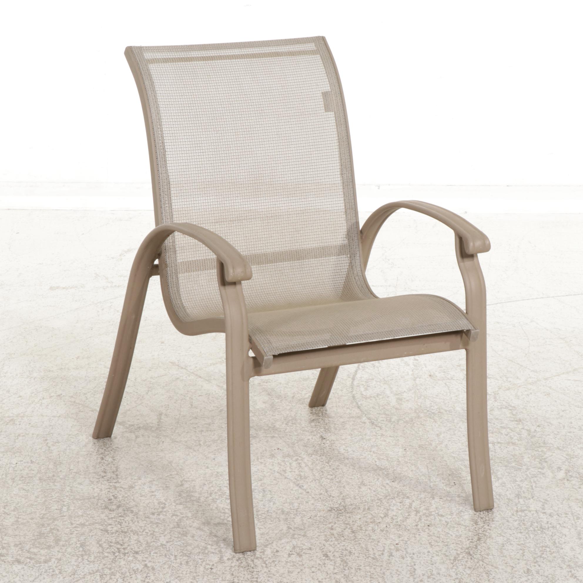 Seven-Piece Aluminum Frame Patio Dining Set With Umbrella