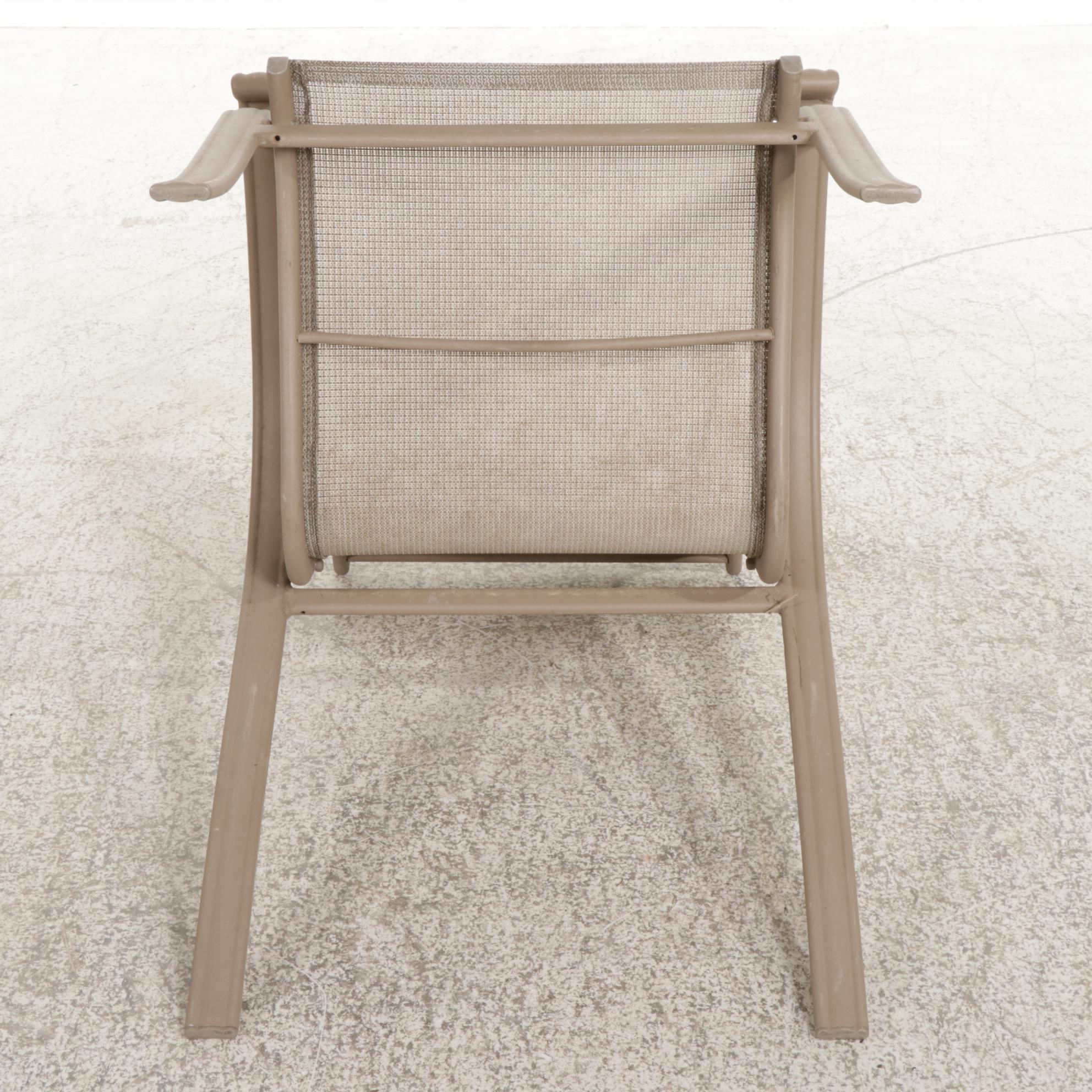 Seven-Piece Aluminum Frame Patio Dining Set With Umbrella