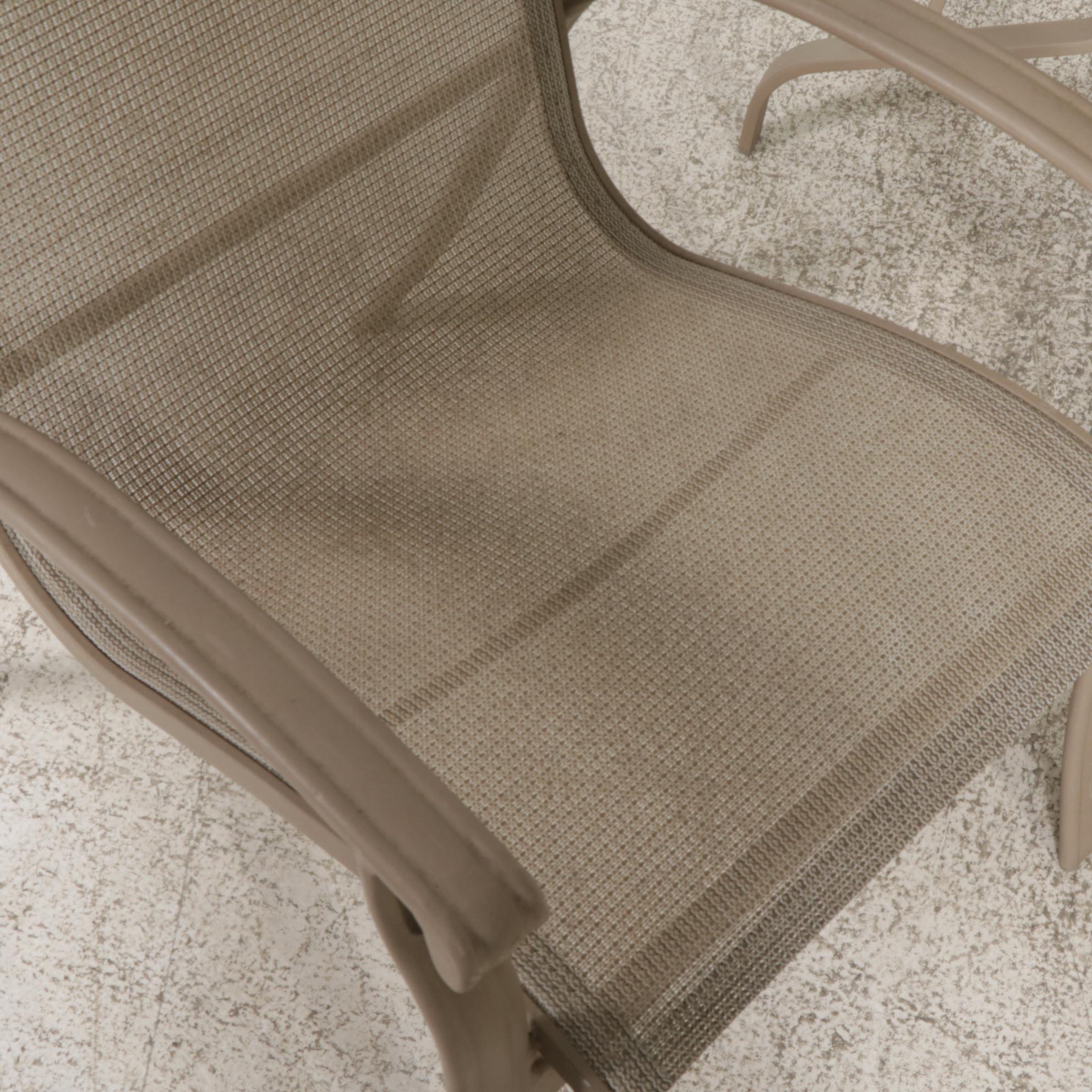 Seven-Piece Aluminum Frame Patio Dining Set With Umbrella