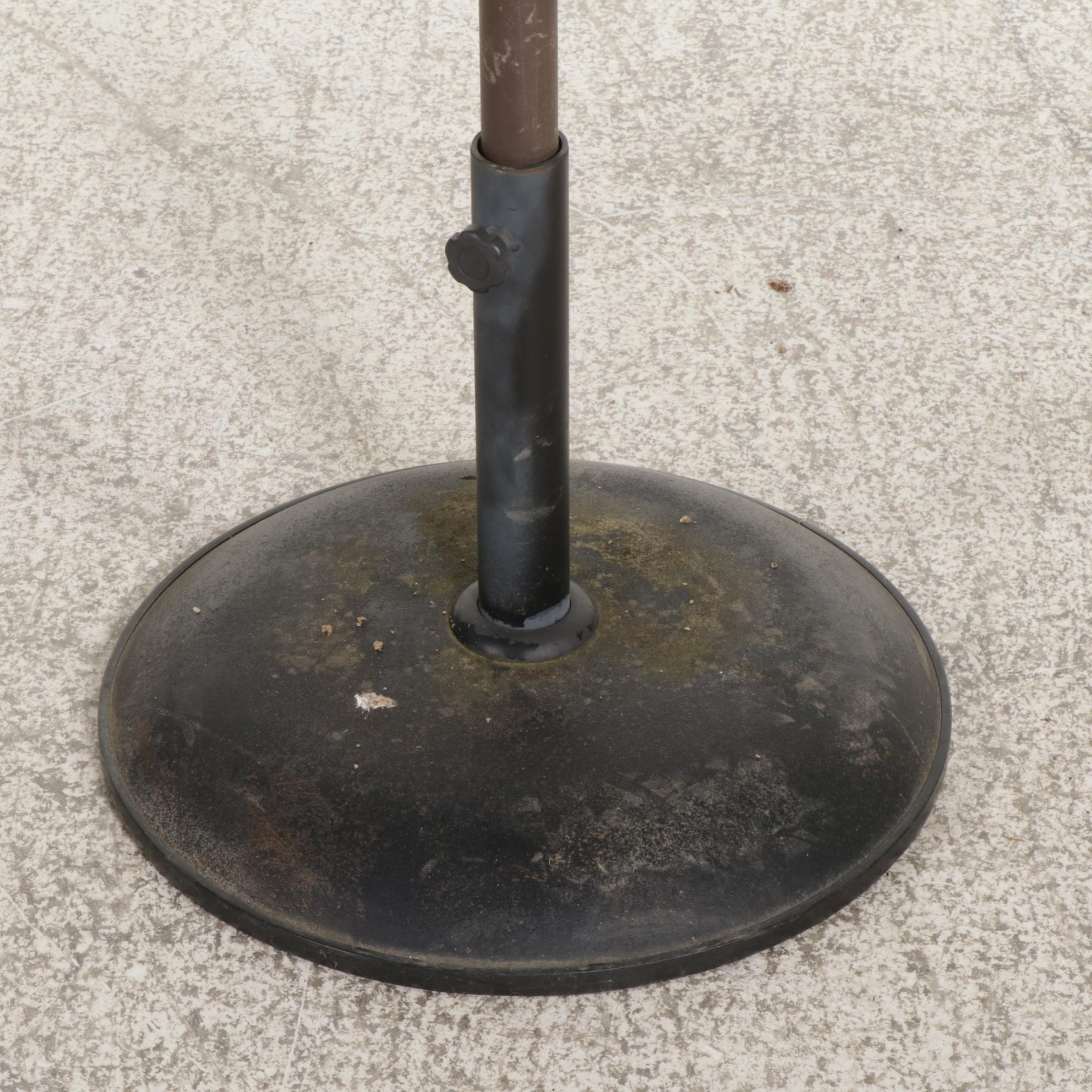 Seven-Piece Aluminum Frame Patio Dining Set With Umbrella