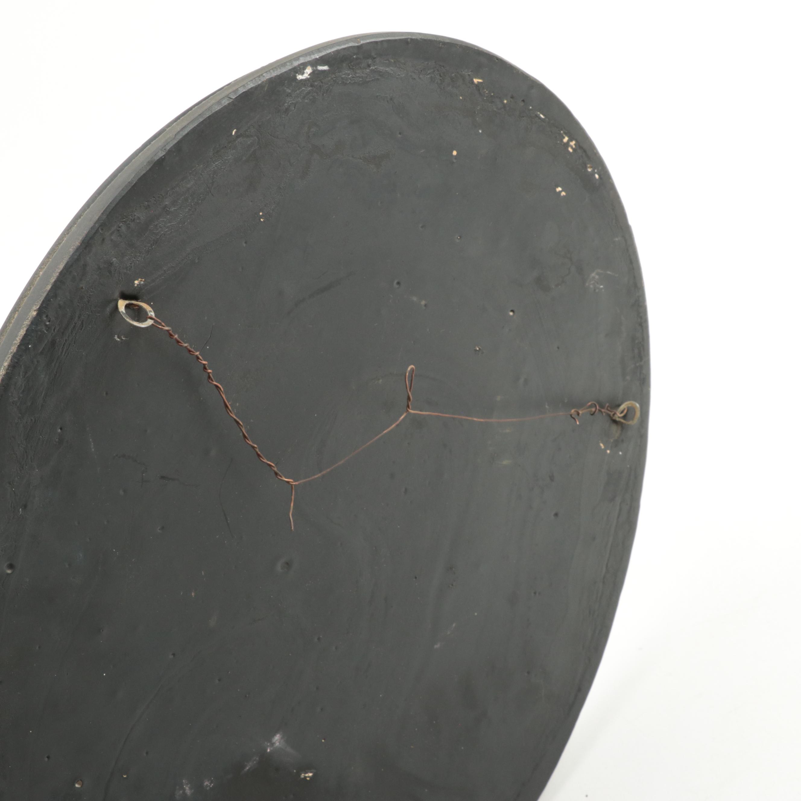 Painted Chalkware Courting Couple Wall Hangings, Mid-20th Century