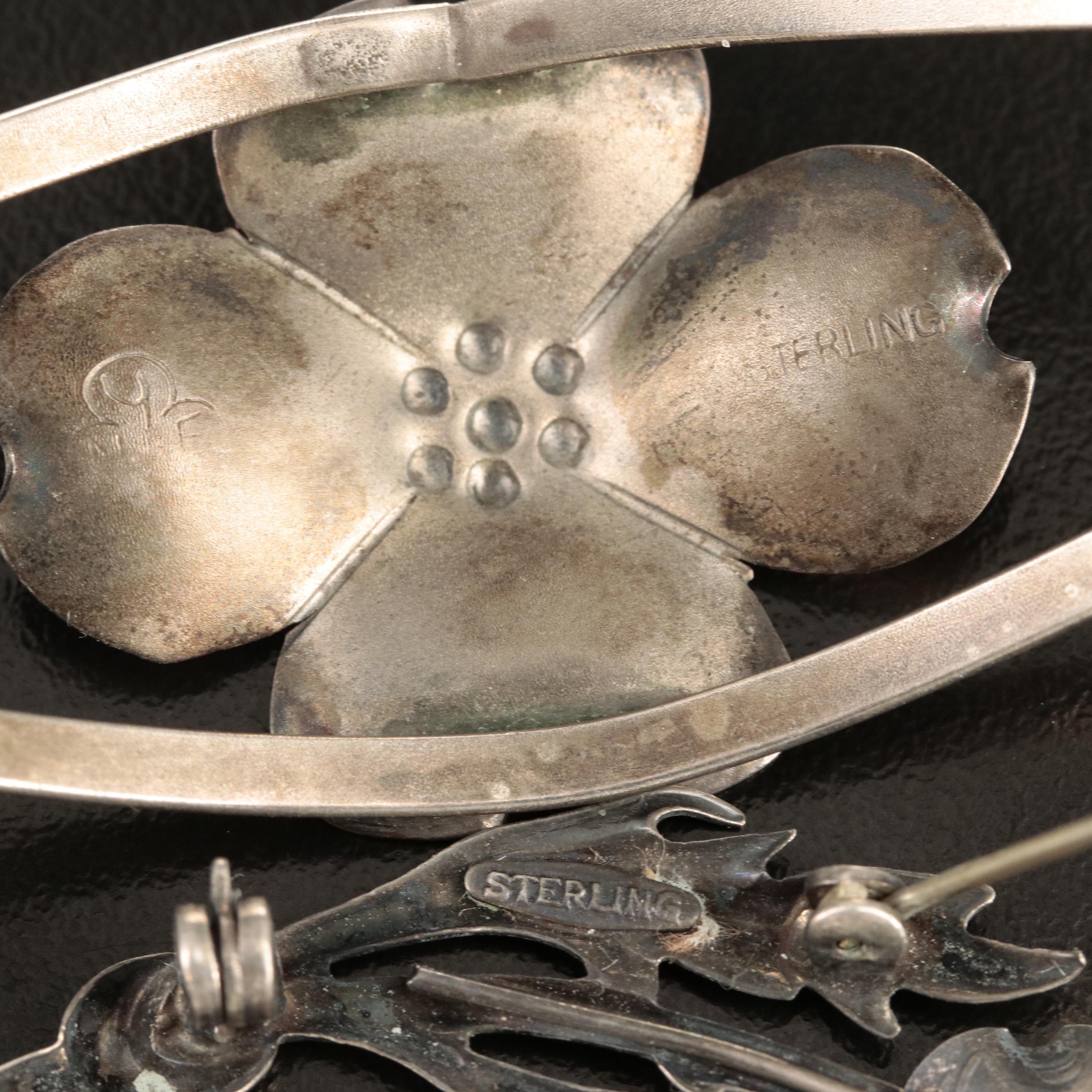 Vintage Sterling Dogwood Flower Jewelry Featuring Stuart Nye