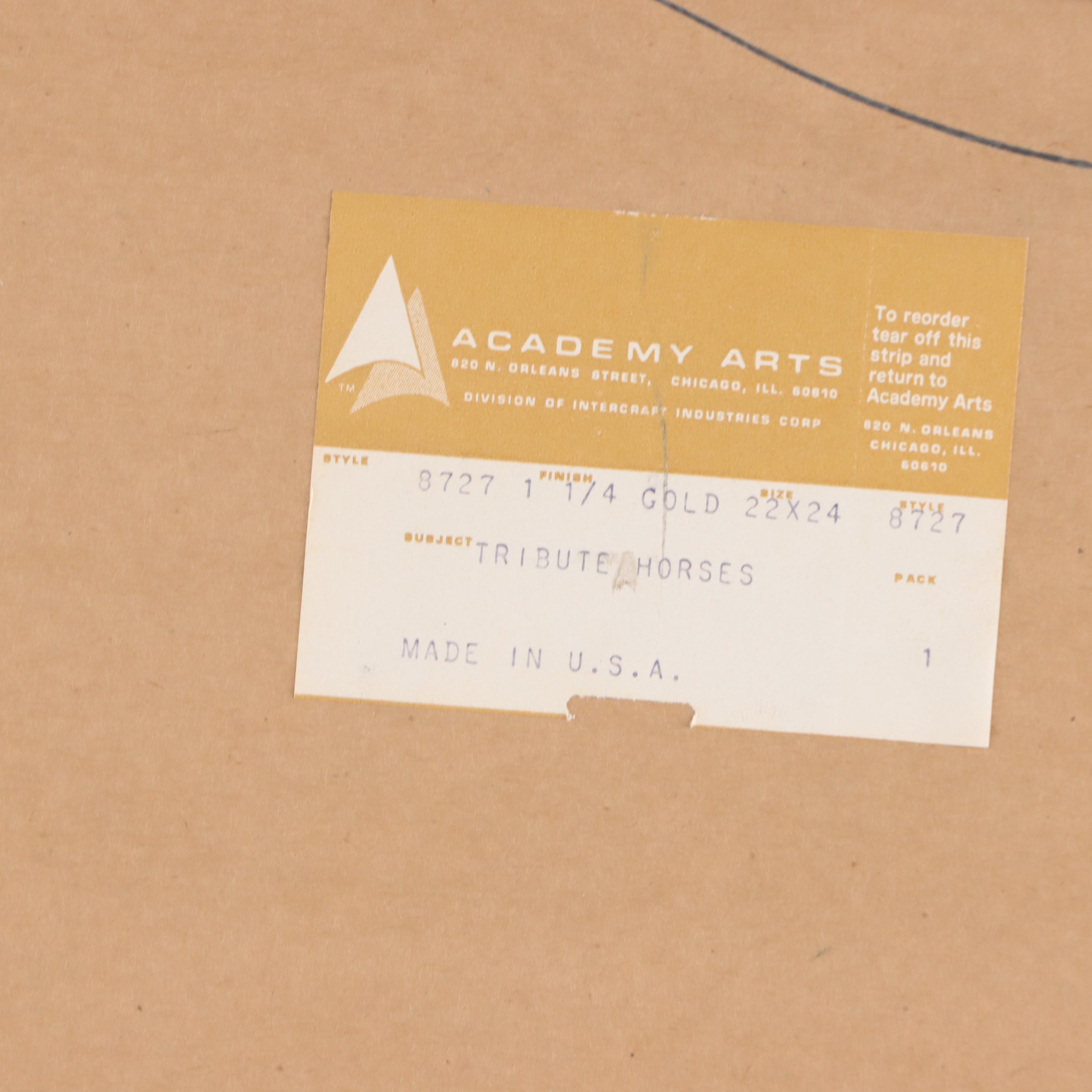 Collotype of Tribute Horses, Late 20th Century