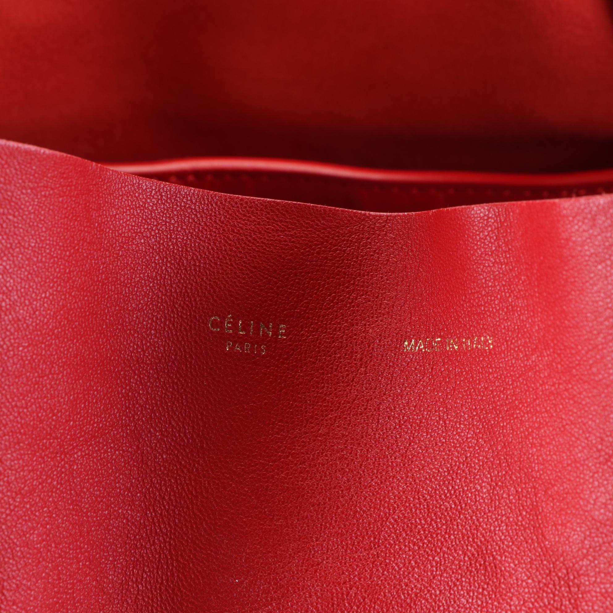 Céline Horizontal Bicolor Cabas Tote in Lambskin Leather