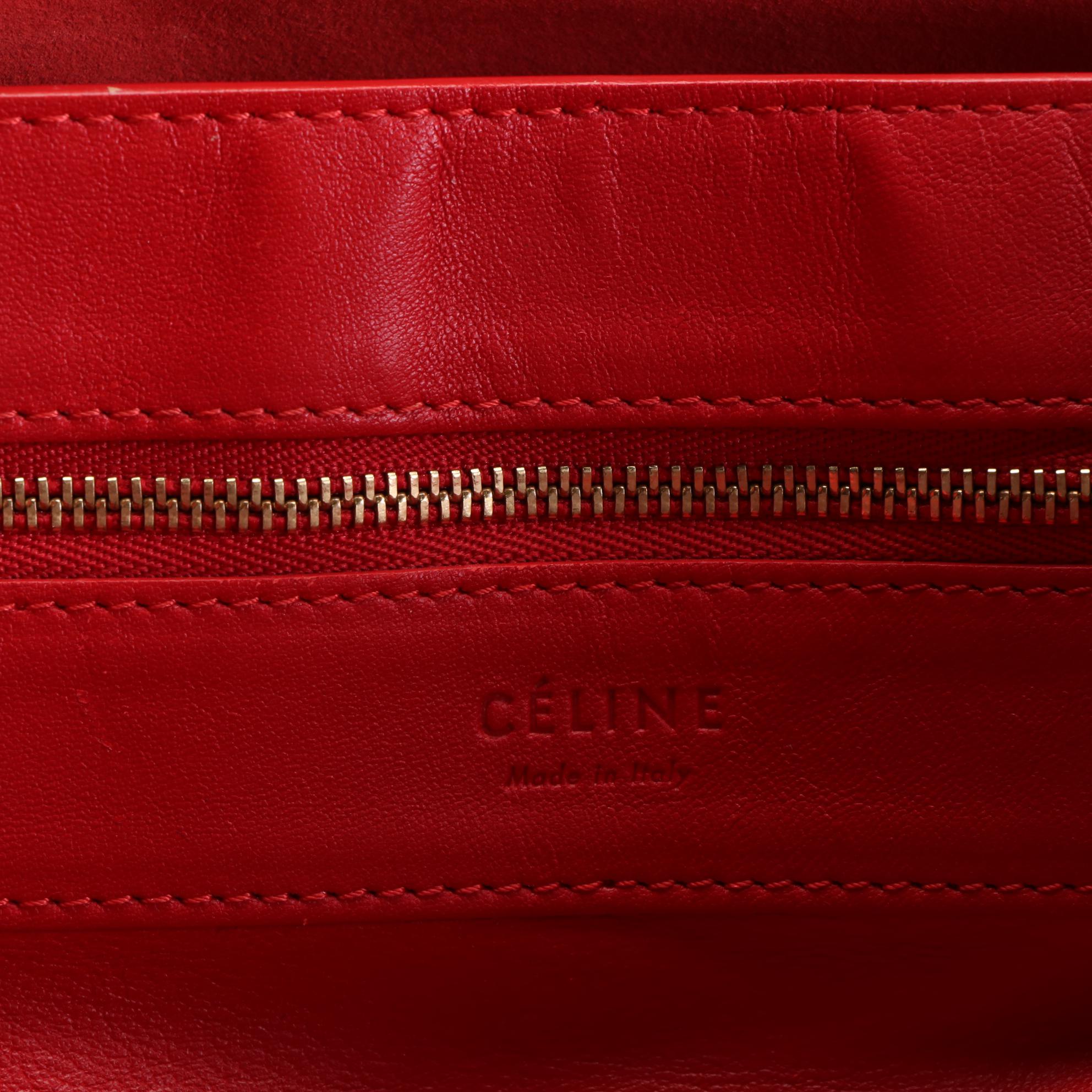 Céline Horizontal Bicolor Cabas Tote in Lambskin Leather