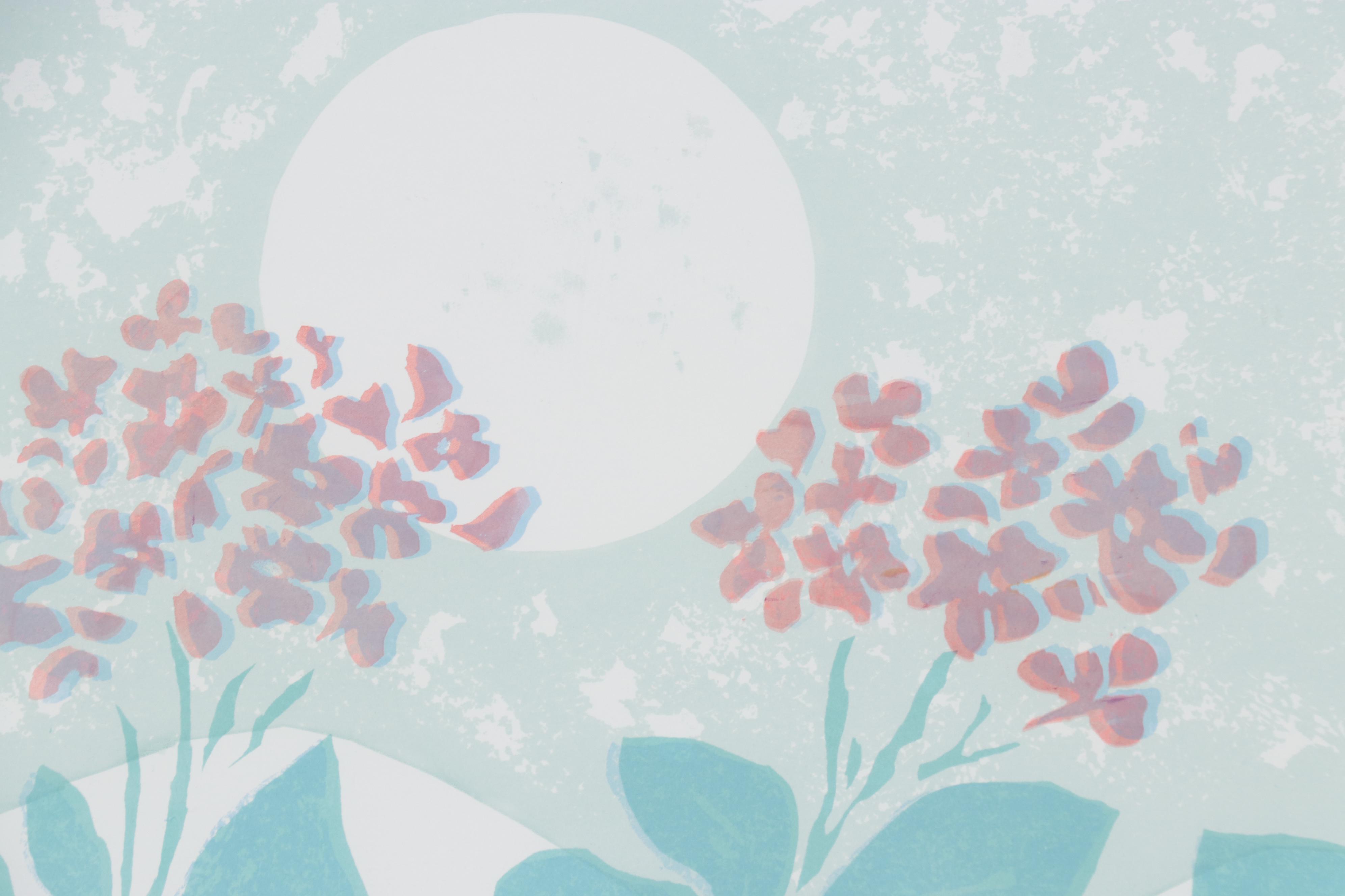 Grace Perreiah Serigraph "Flower Fantasy," Late 20th Century