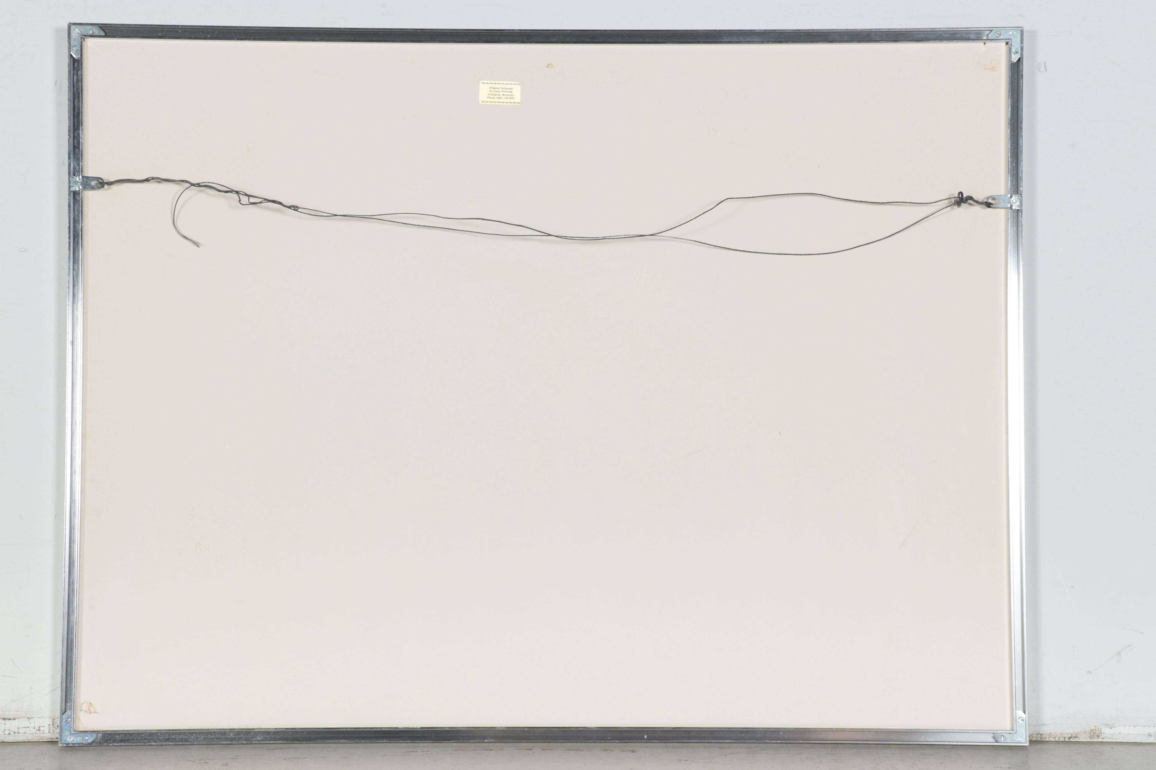 Grace Perreiah Serigraph "Flower Fantasy," Late 20th Century