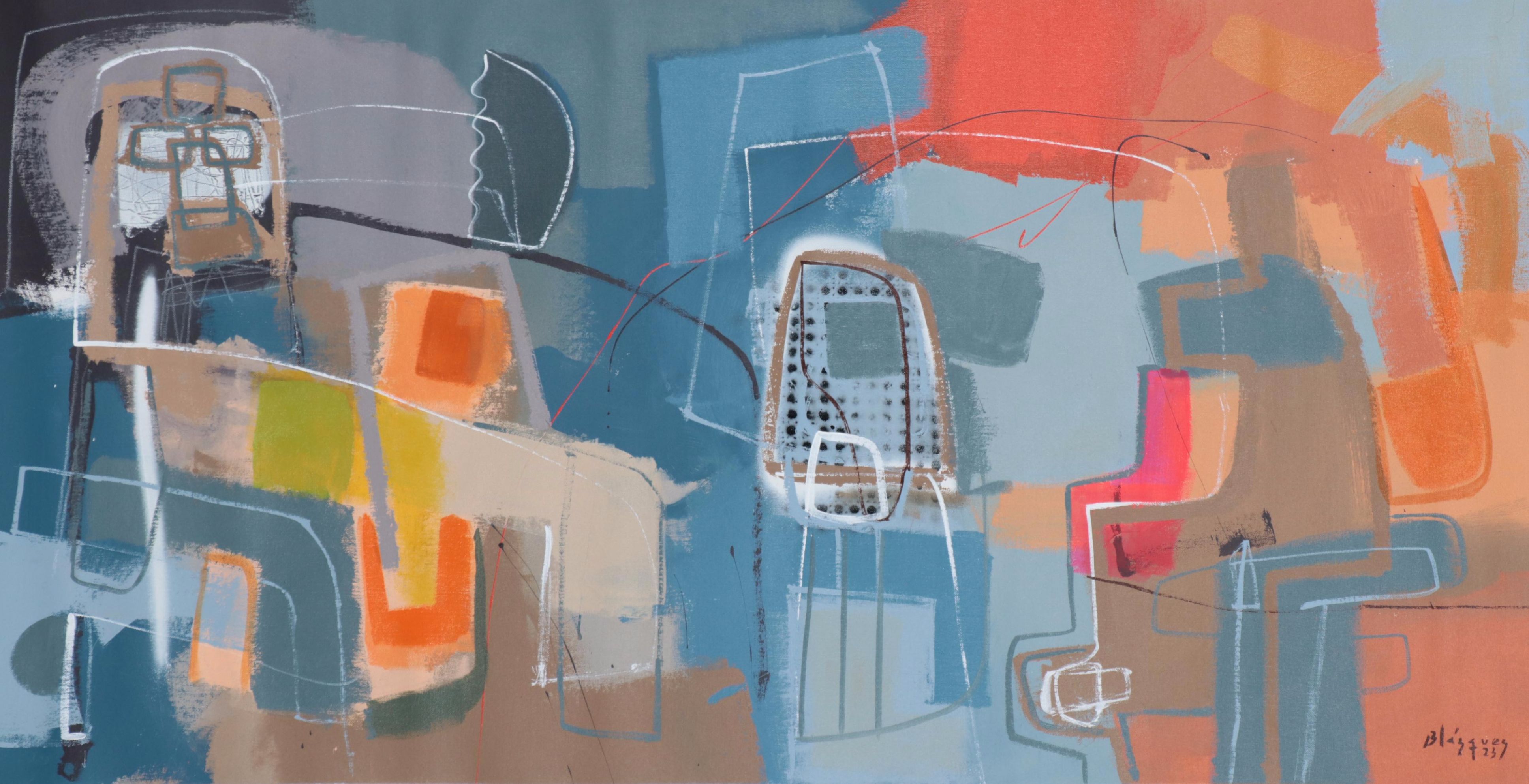 Michel Blázquez Large-Scale Abstract Acrylic Painting, 2023