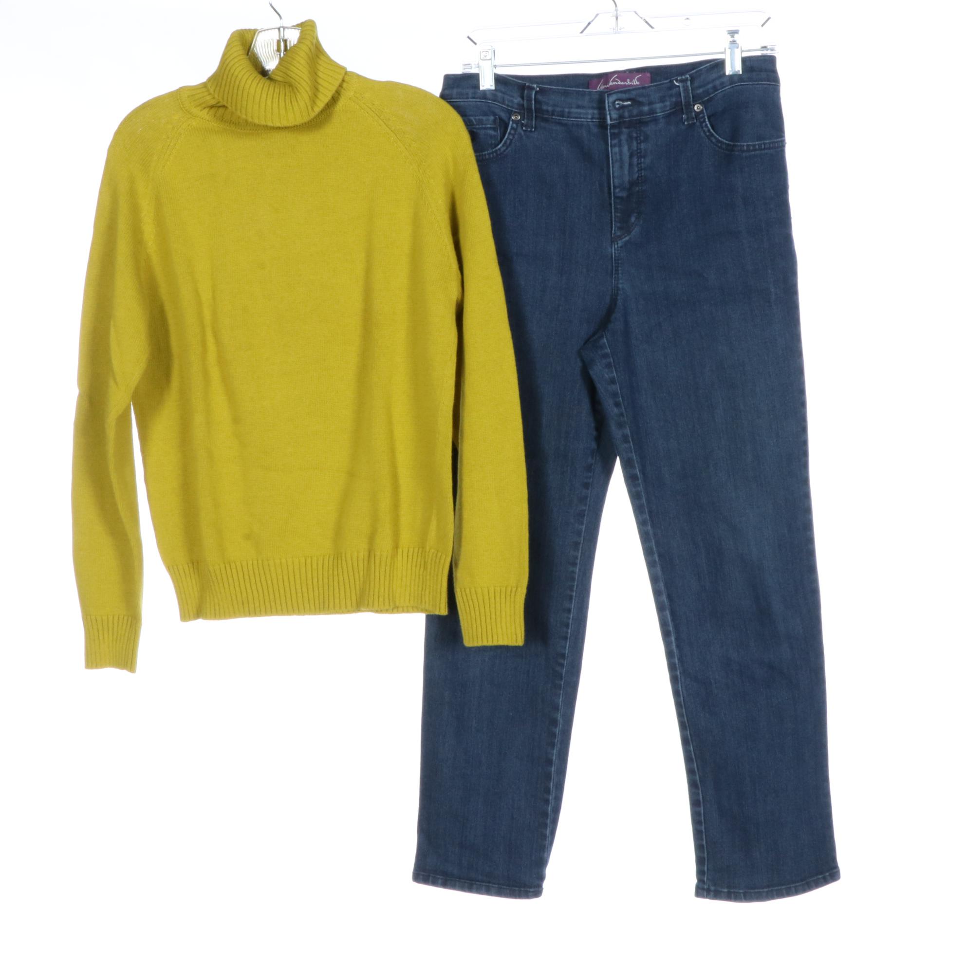 Karen Scott, Jeanne Pierre Sweaters, and Gloria Vanderbilt Amanda Style Jeans