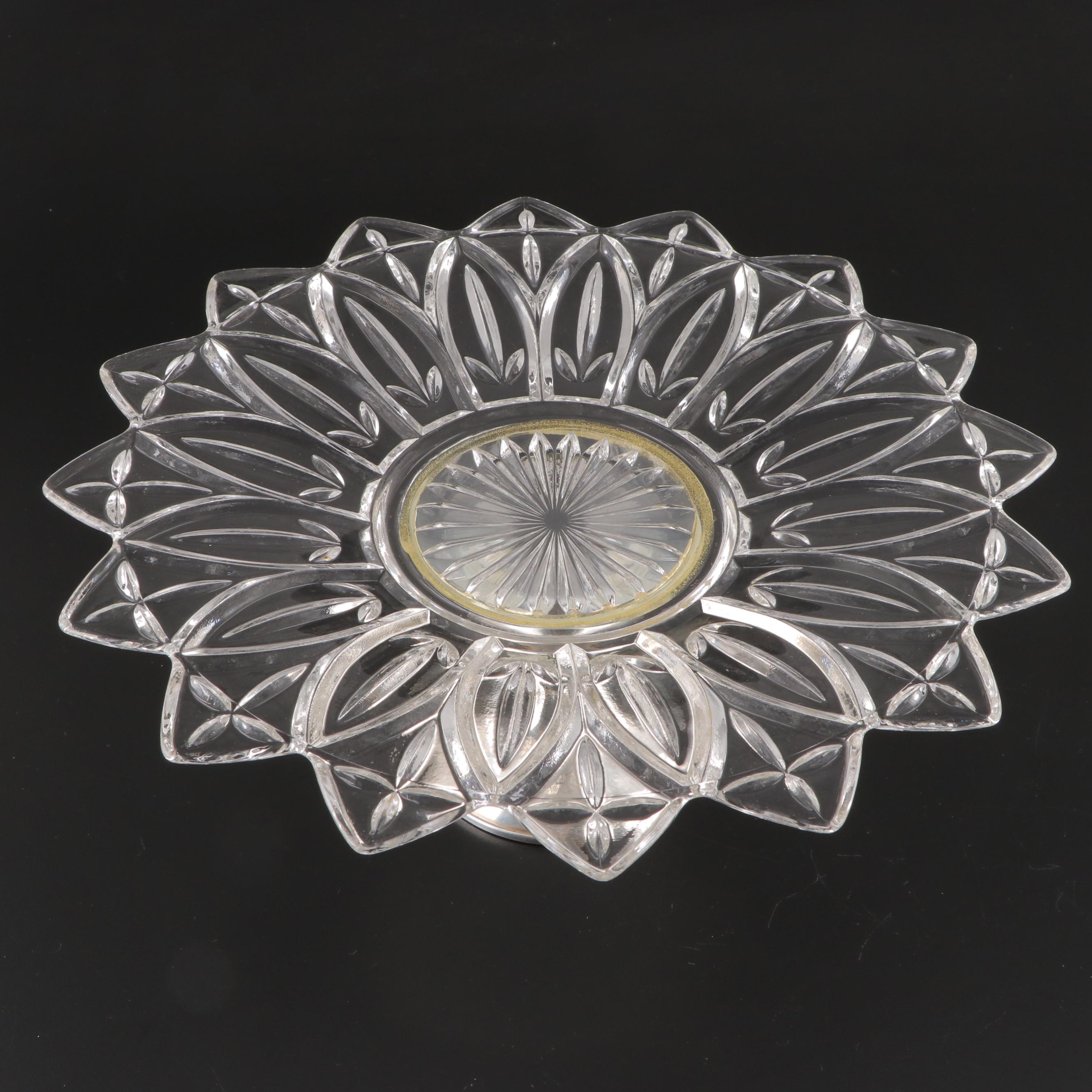 Duchin Creations Weighted Sterling and Glass Tazza and Other Serving Pieces