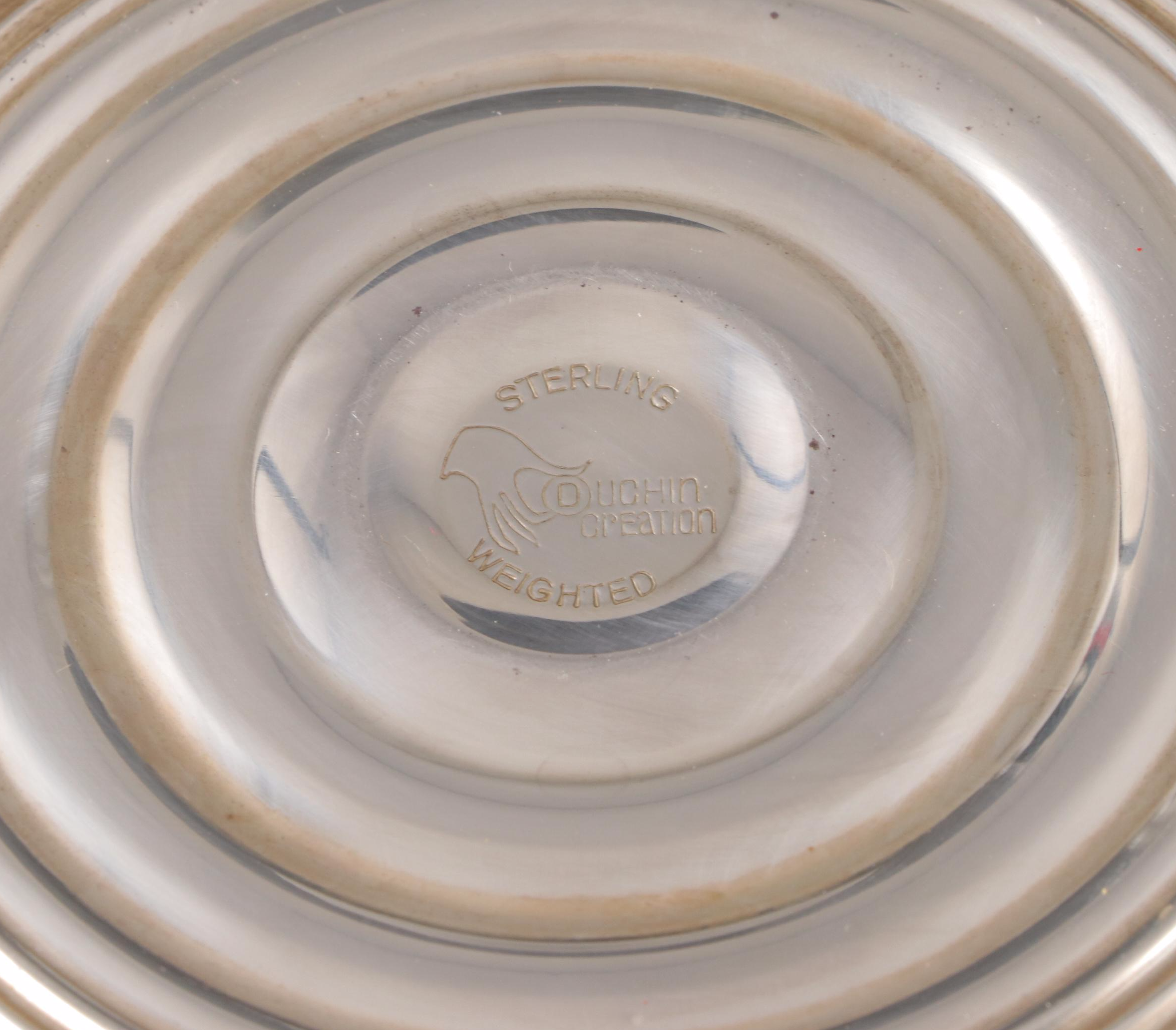 Duchin Creations Weighted Sterling and Glass Tazza and Other Serving Pieces