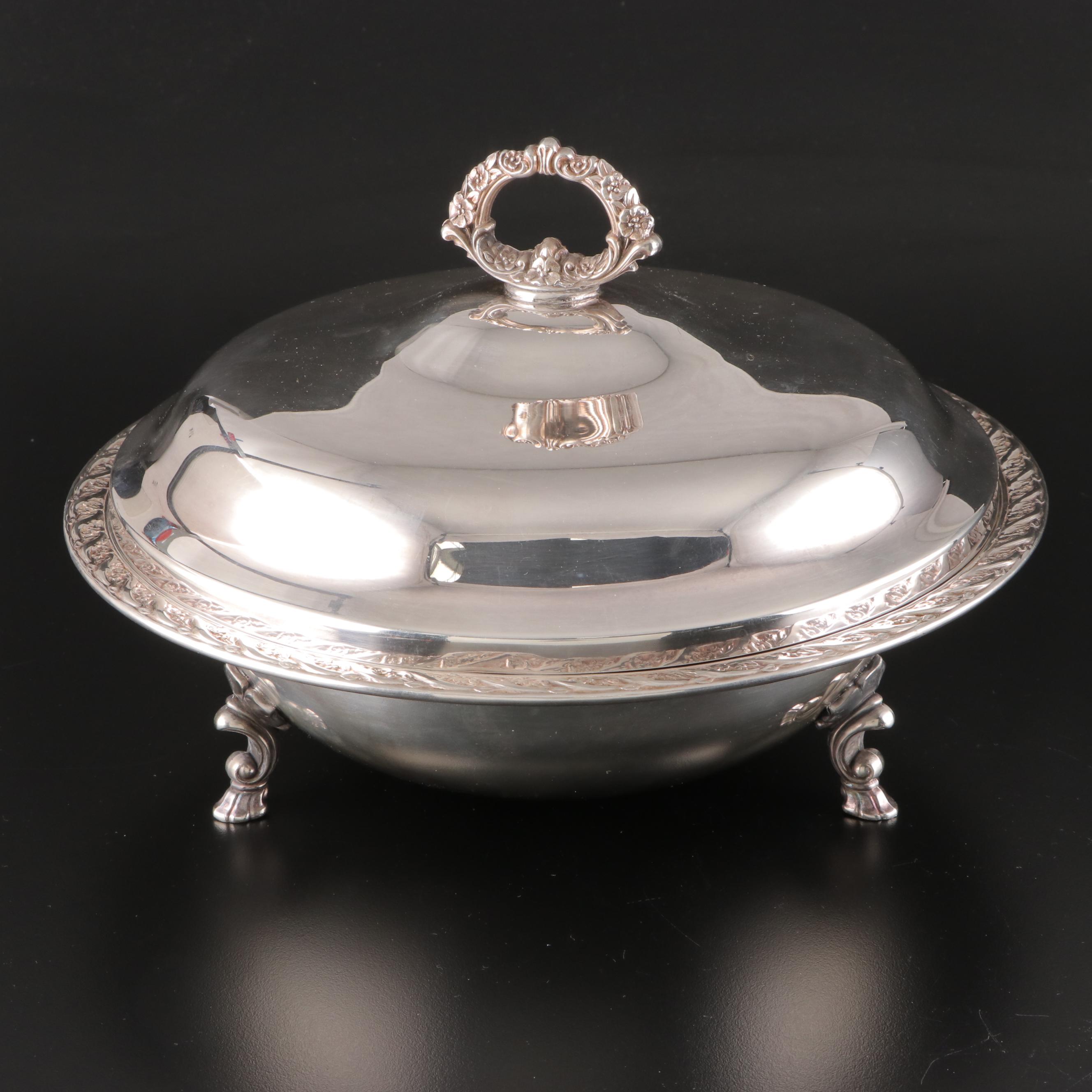 Duchin Creations Weighted Sterling and Glass Tazza and Other Serving Pieces