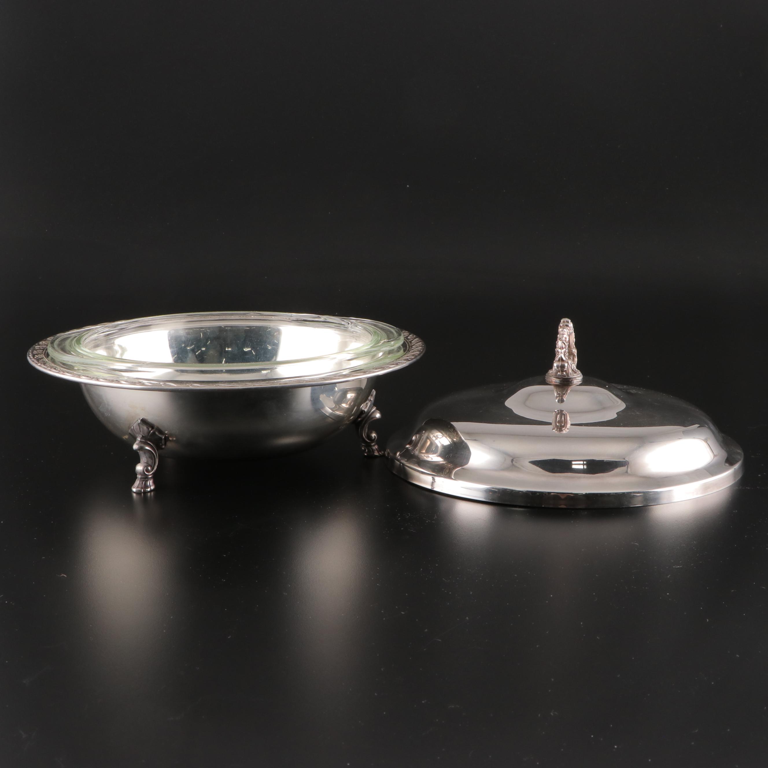Duchin Creations Weighted Sterling and Glass Tazza and Other Serving Pieces