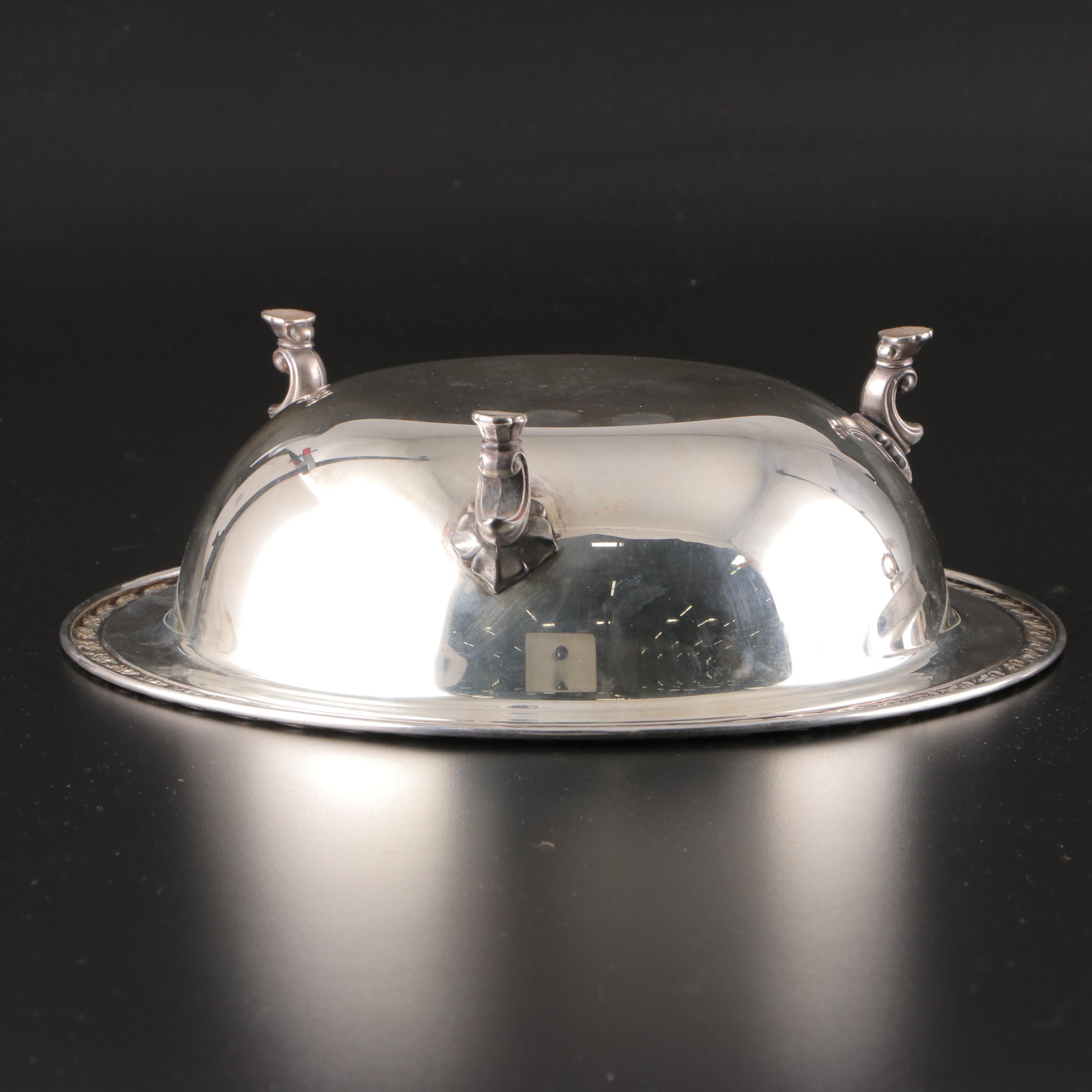 Duchin Creations Weighted Sterling and Glass Tazza and Other Serving Pieces