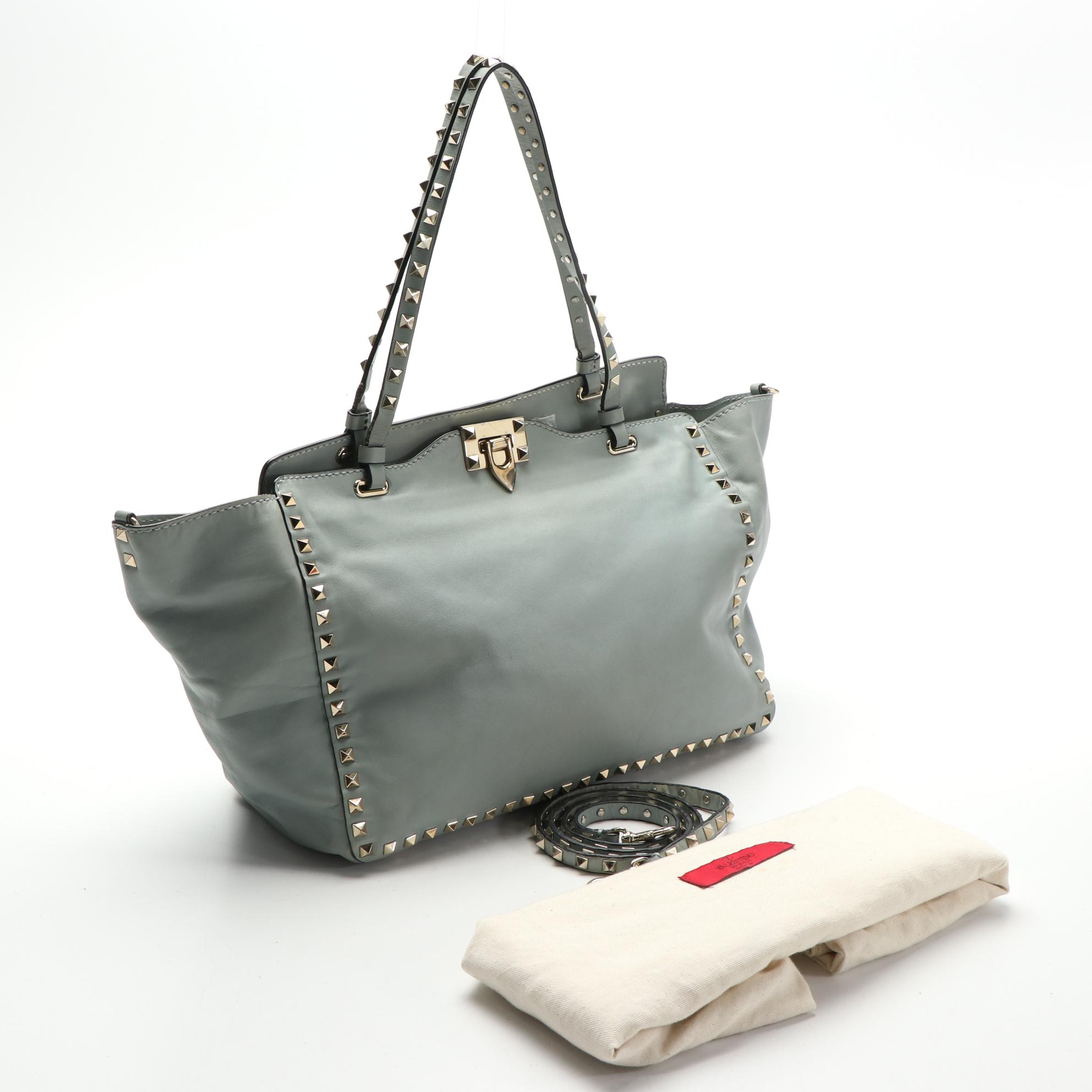 Valentino Rockstud Leather Tote Bag