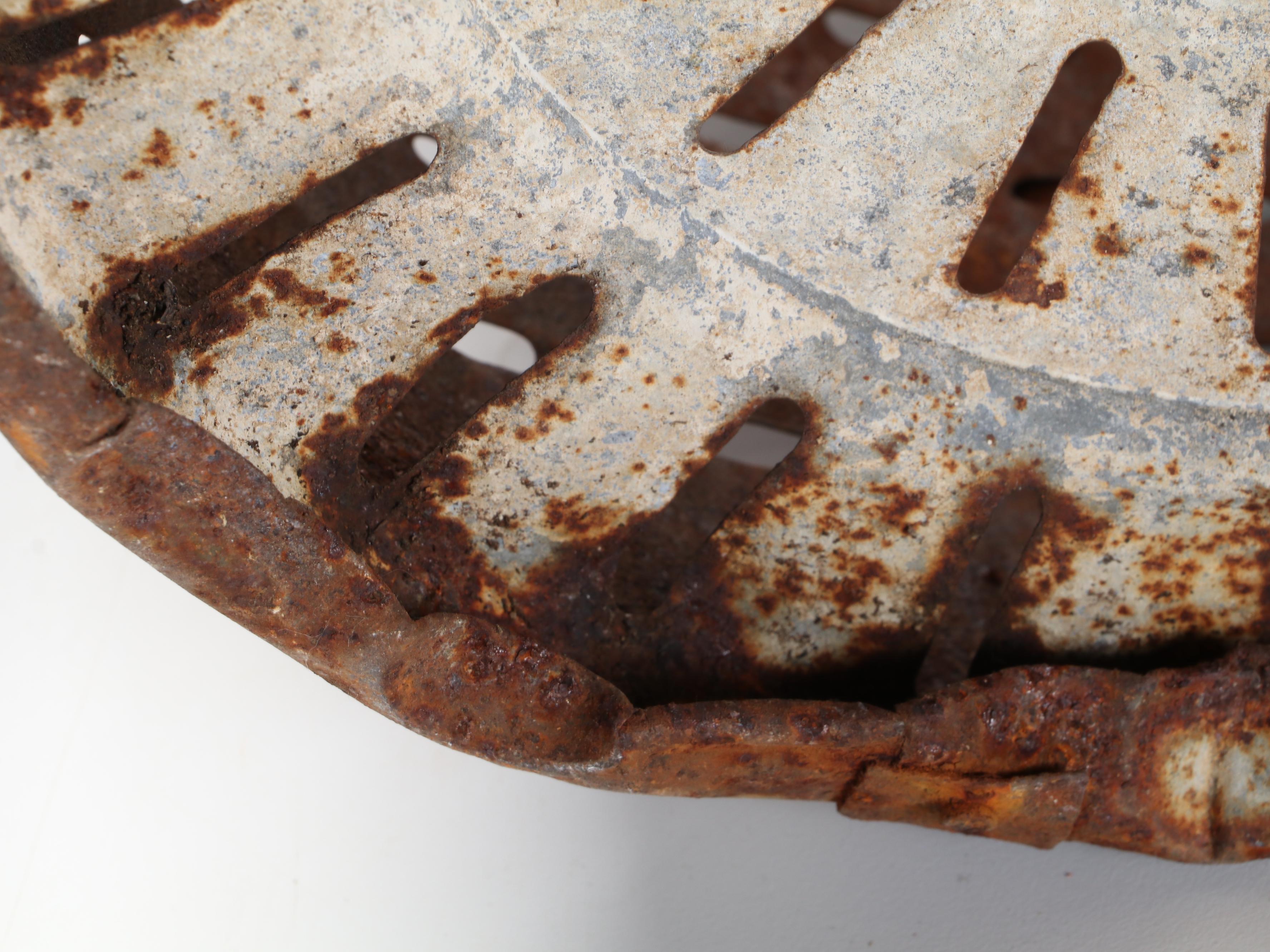 Wooden Work Bench With Metal Baskets and Wooden Box