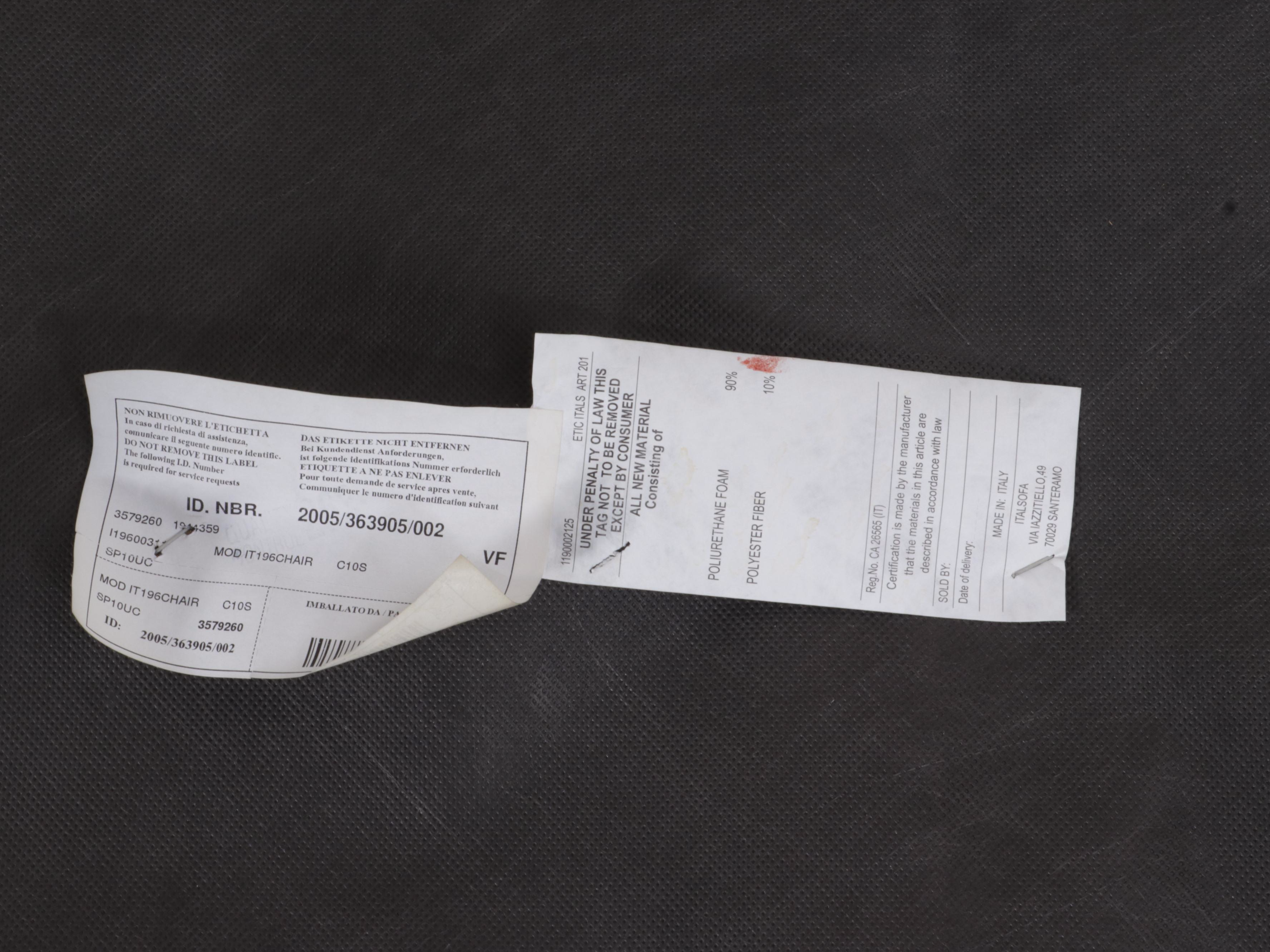 Italsofa Modernist Style Leather and Brushed Metal Club Chair