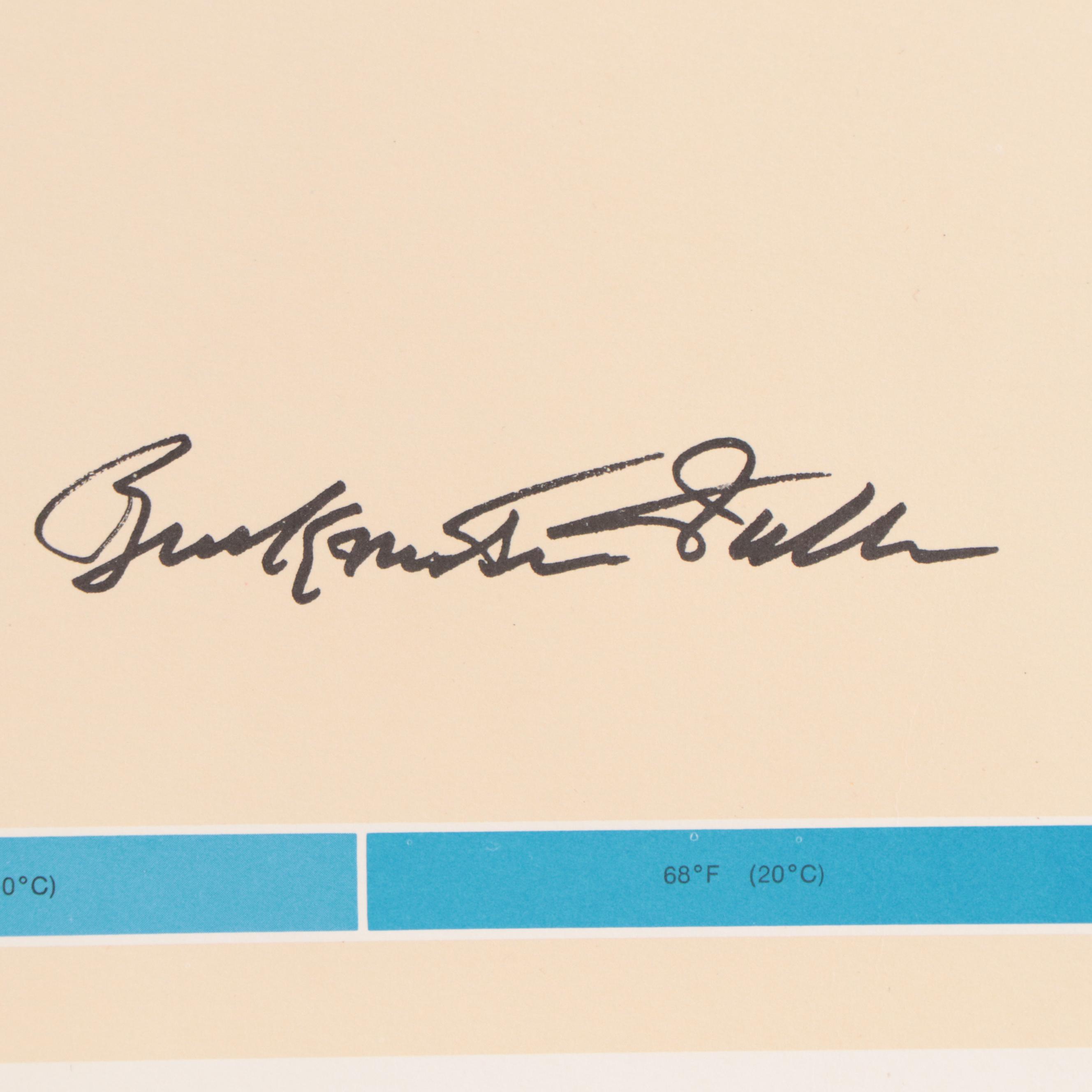 Buckminster Fuller Halftone Map "Dymaxion Airocean World Map," 1979