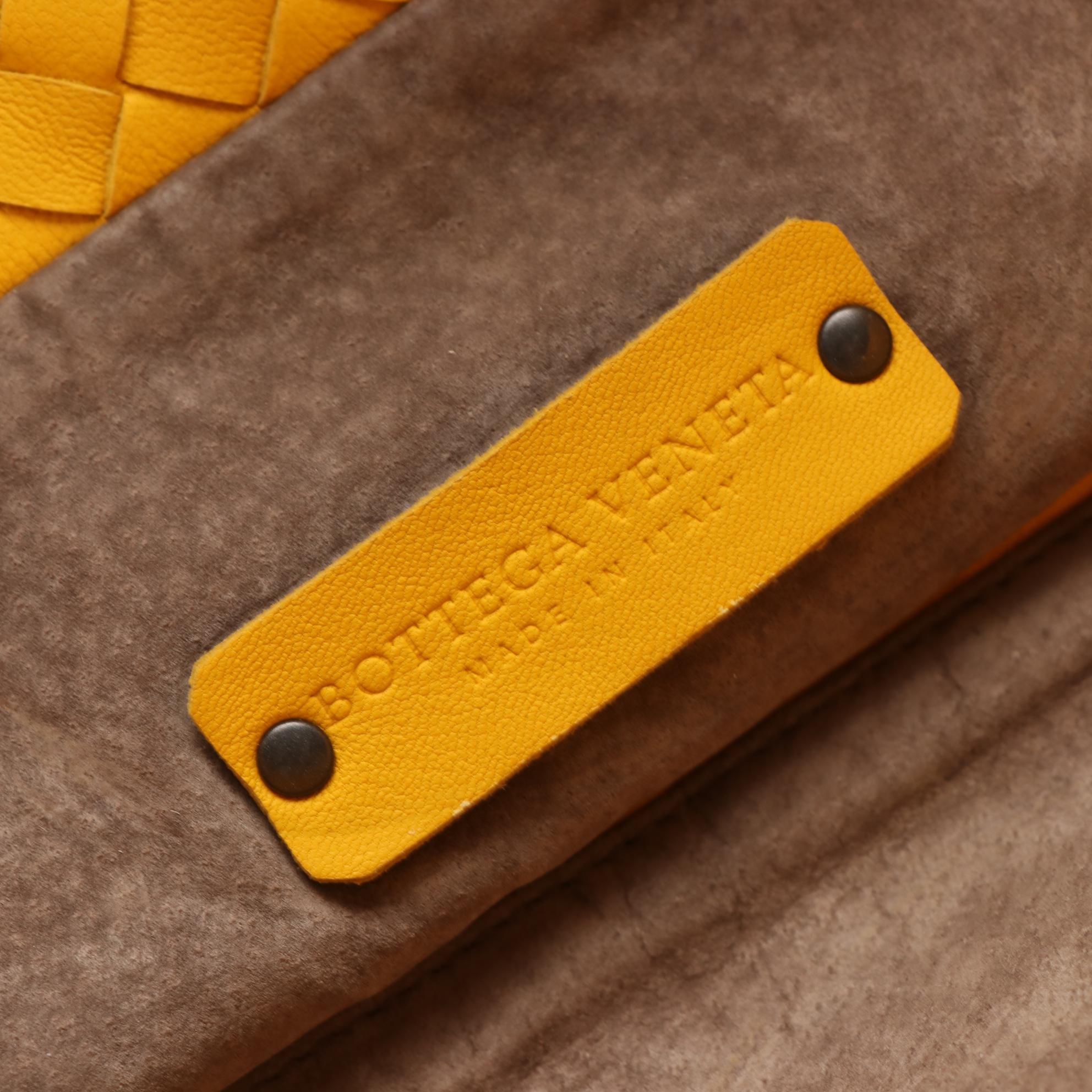 Bottega Veneta Fold Over Tote in Intrecciato Nappa Leather