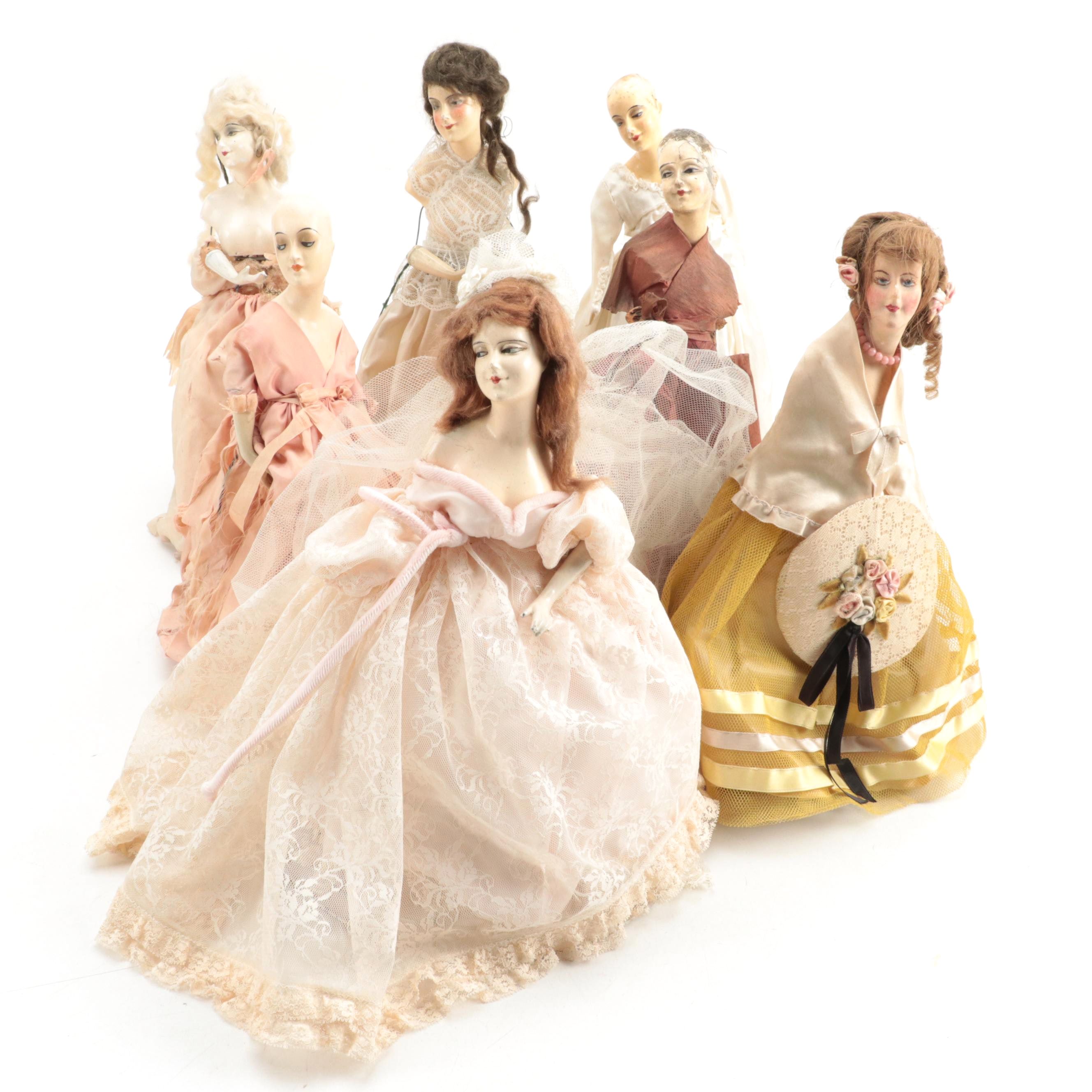 Munzerlite and Other Boudoir Doll Lamps, Early to Mid-20th Century