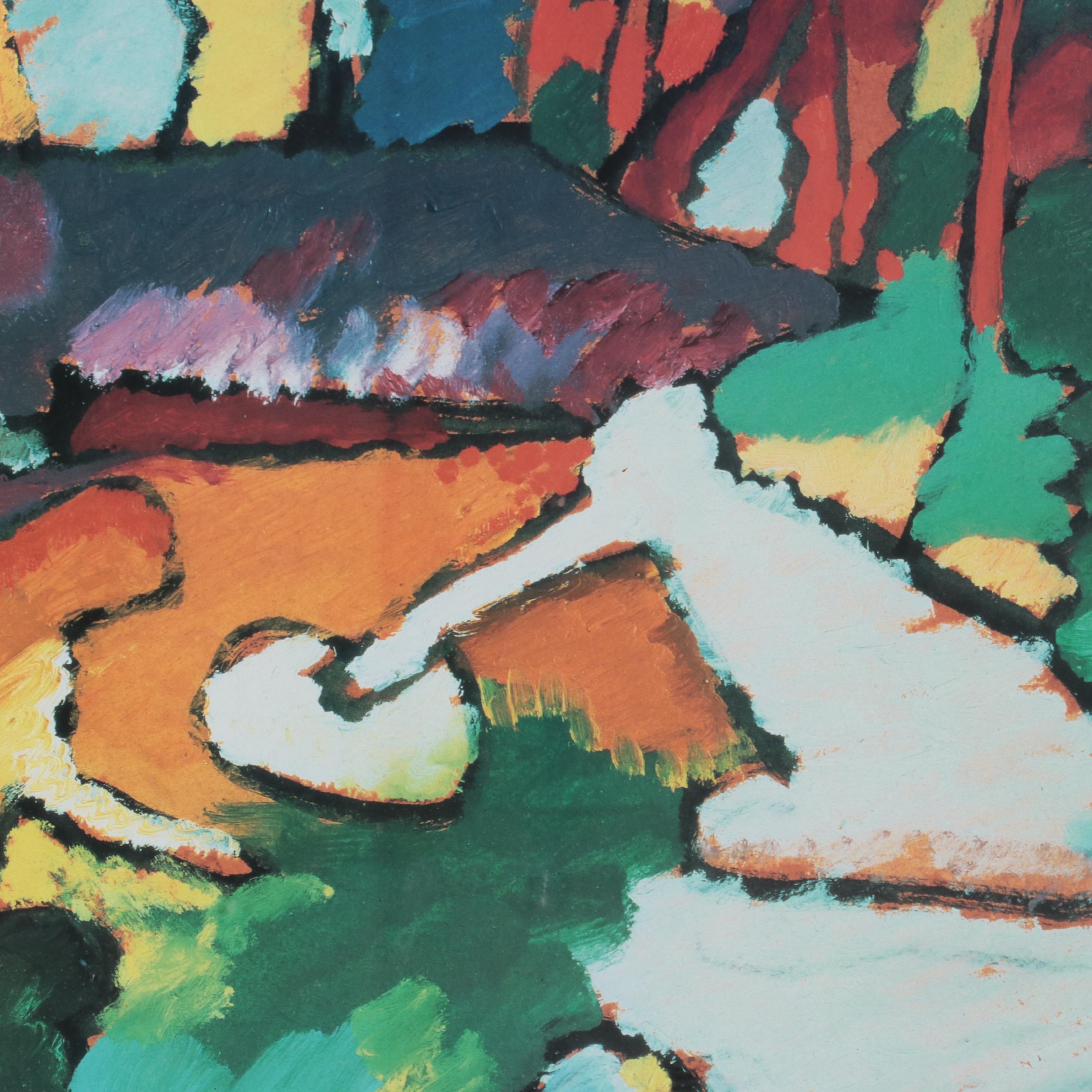 Offset Lithograph Poster After Wassily Kansinsky "Composition II"