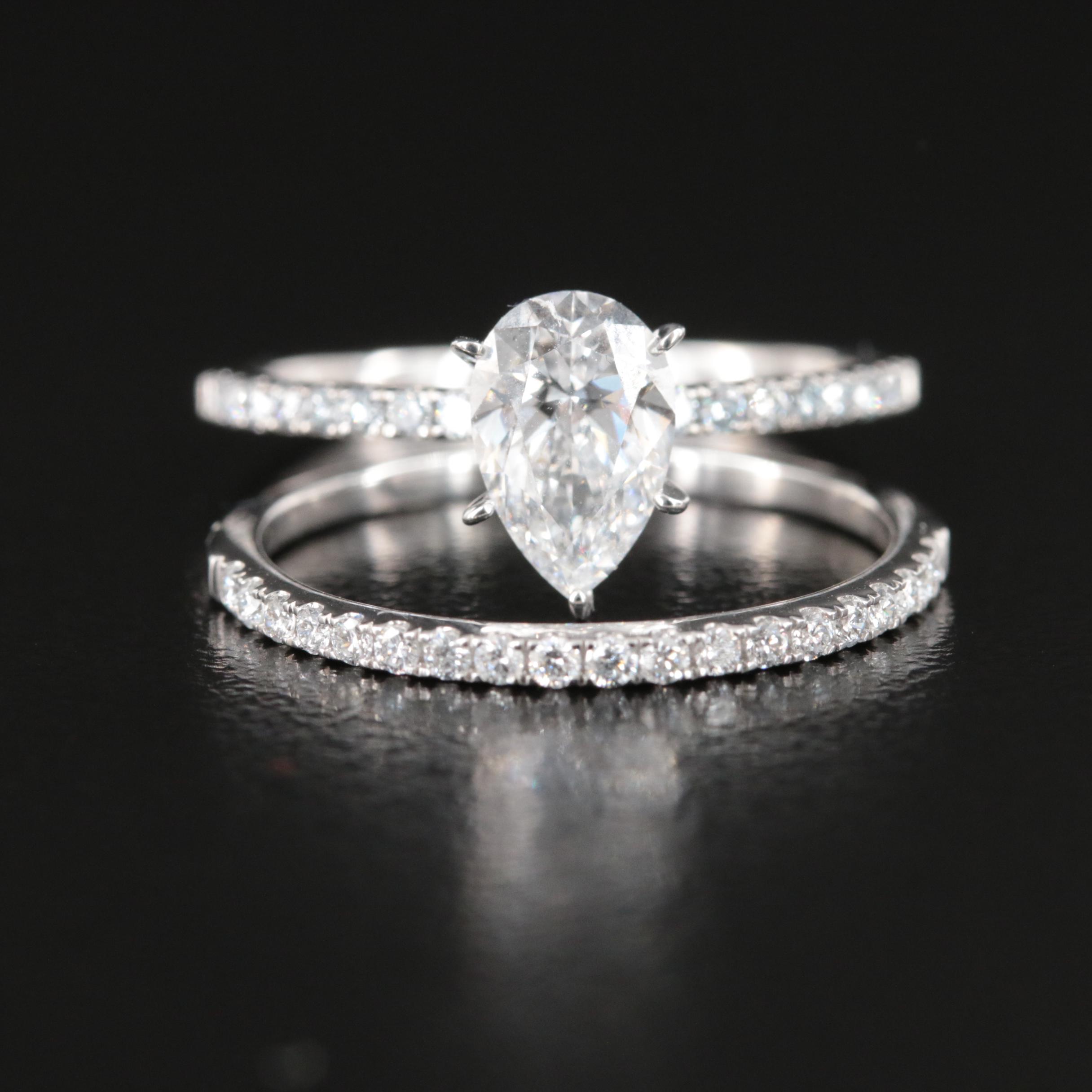 14K 1.33 CTW Lab Grown Diamond Ring Set