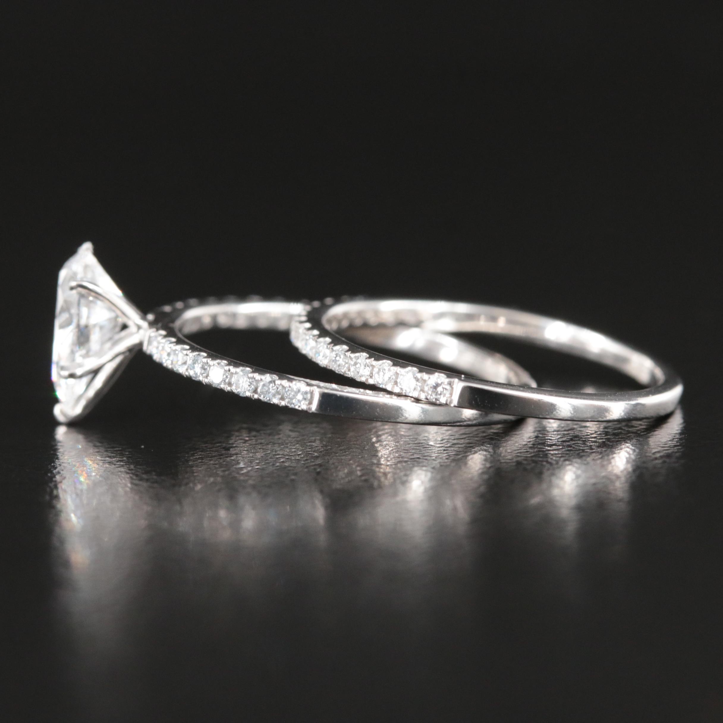 14K 1.33 CTW Lab Grown Diamond Ring Set