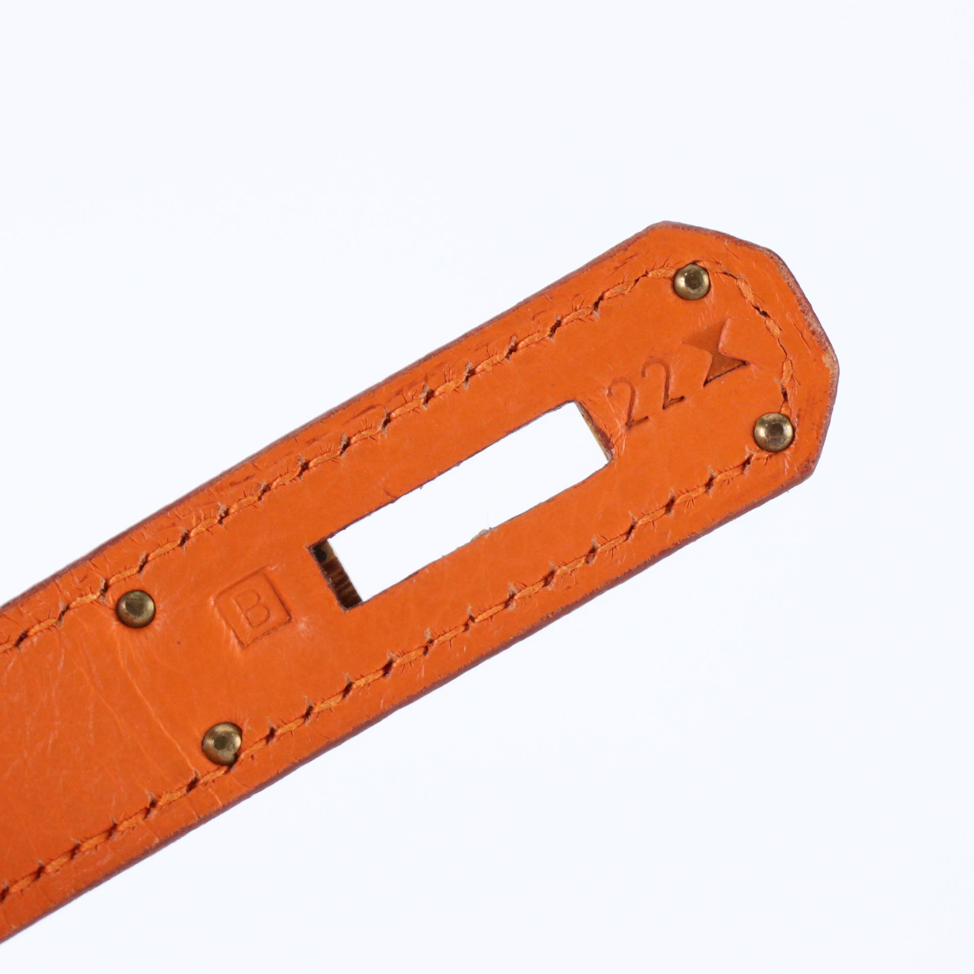 Hermès Birkin 35 Satchel in Orange Clemence Leather