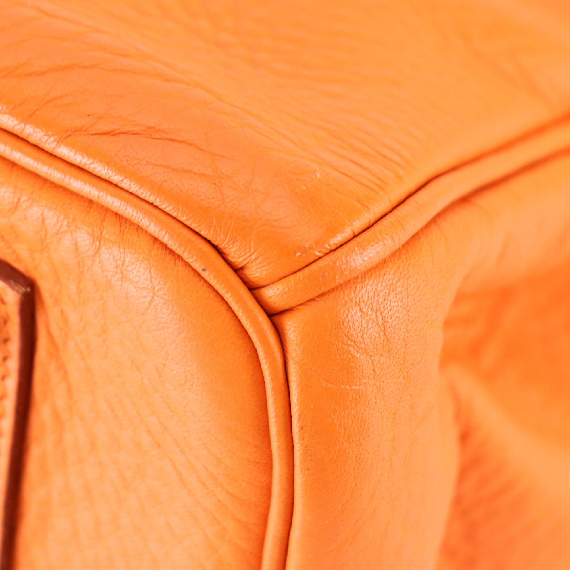 Hermès Birkin 35 Satchel in Orange Clemence Leather