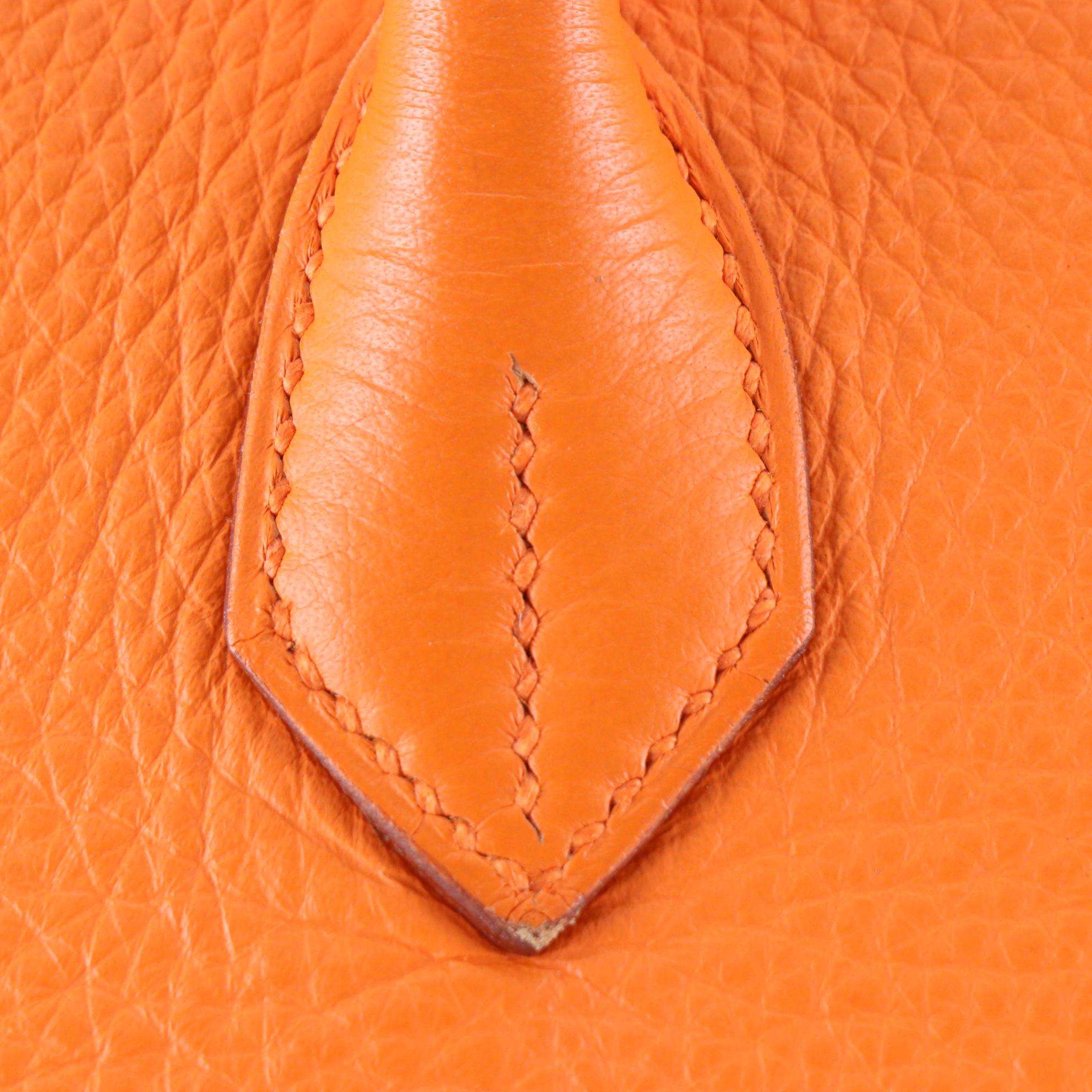 Hermès Birkin 35 Satchel in Orange Clemence Leather