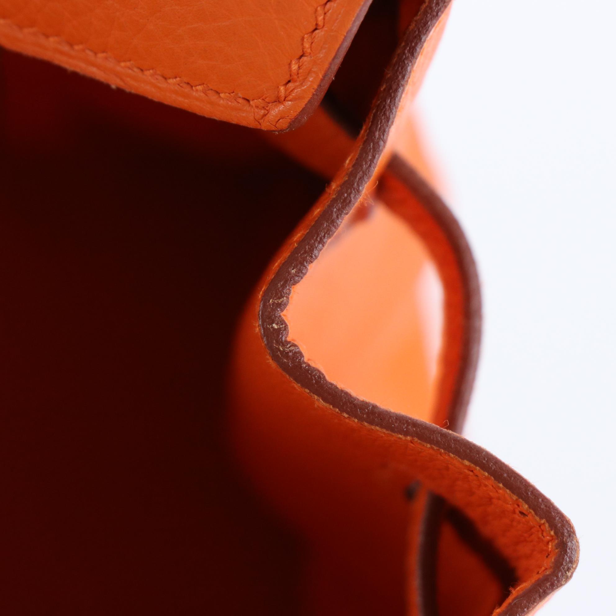 Hermès Birkin 35 Satchel in Orange Clemence Leather